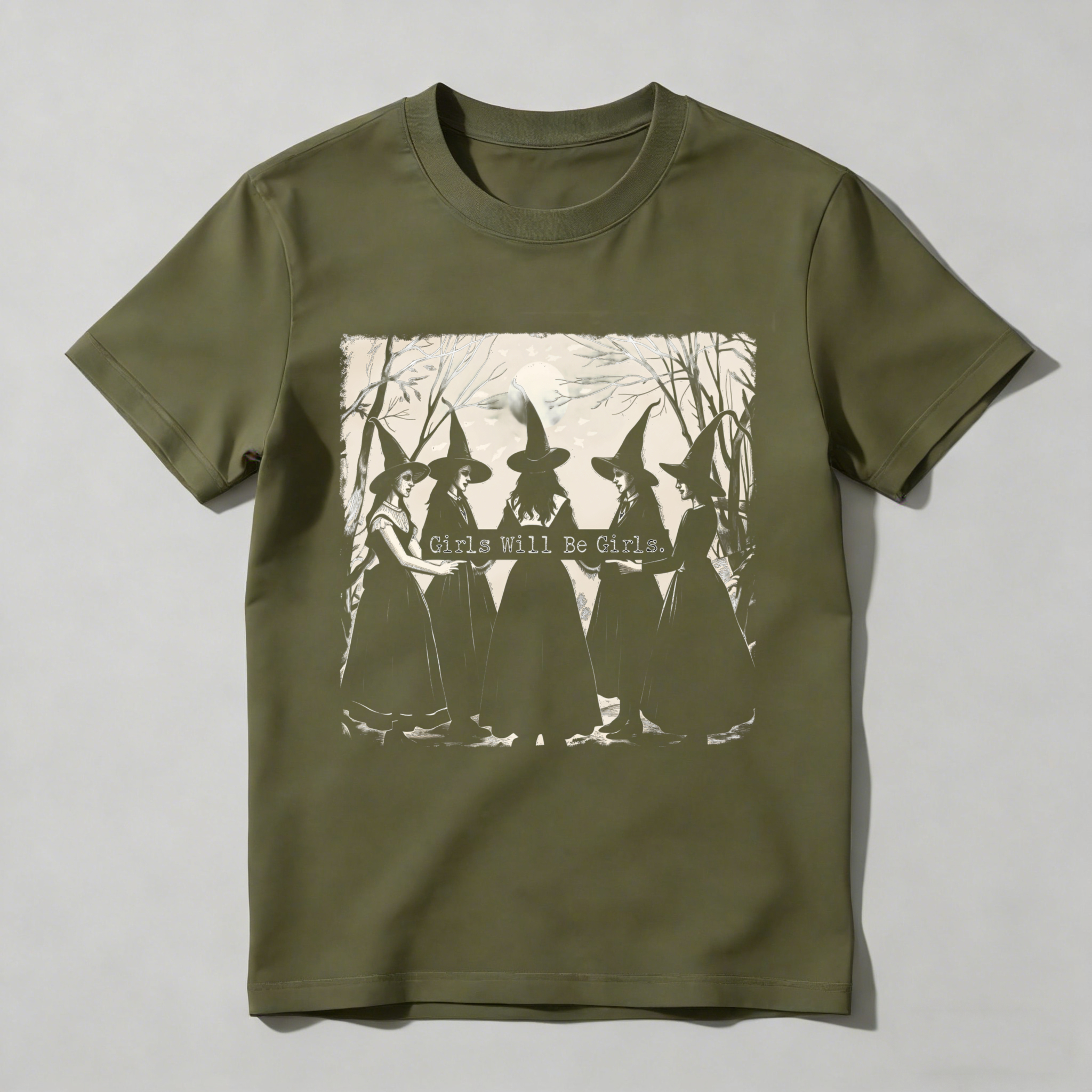 Dorawear™ Five Witches Standing In Forest Moonlight T Shirt