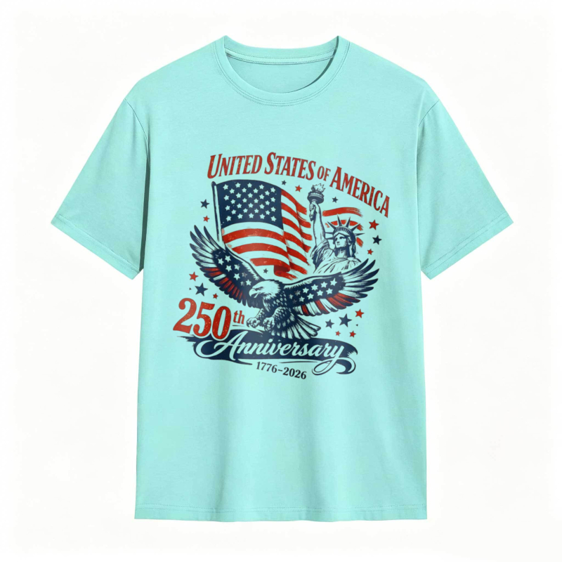 Dorawear™   United States Of America 250th Anniversary Eagle And Flag Design T-shirt