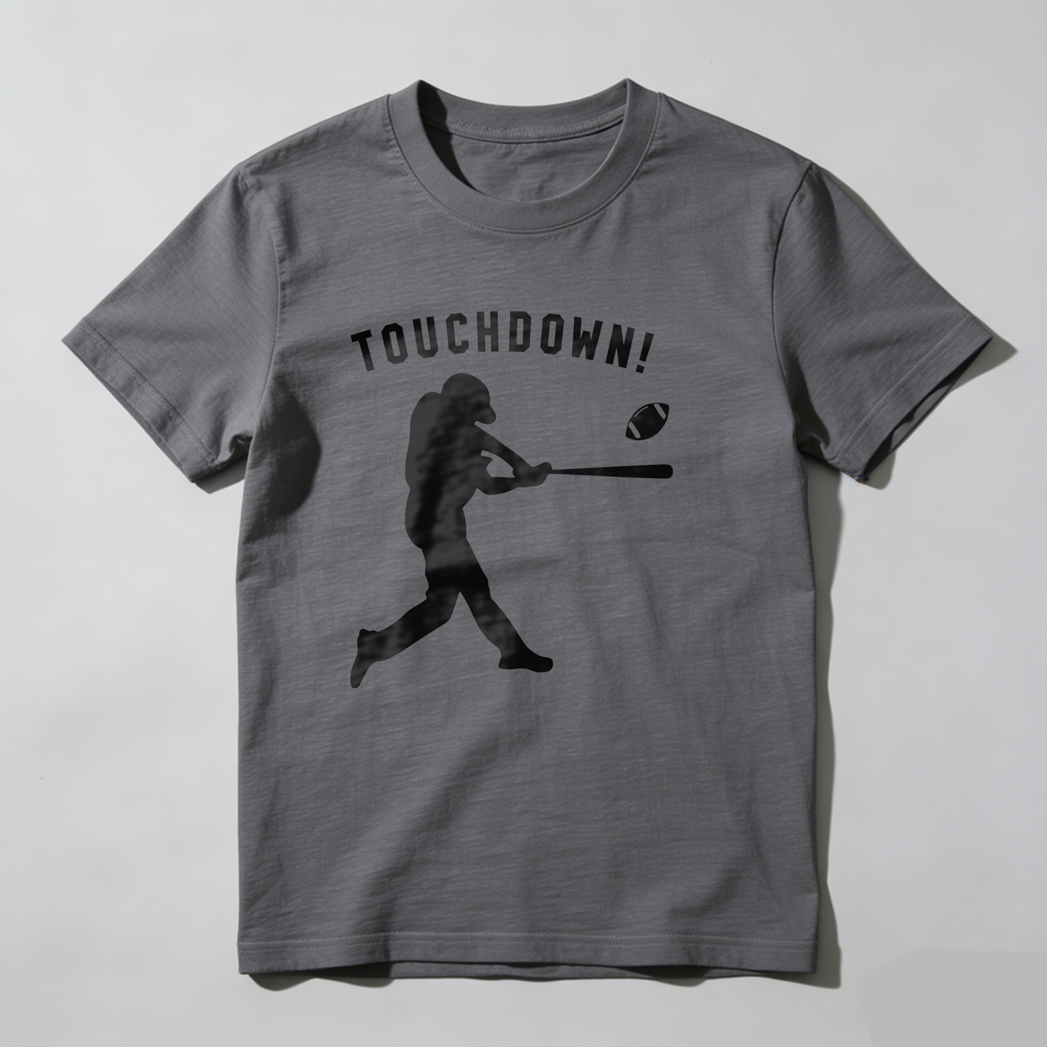 Dorawear™Touchdown Baseball Player Silhouette Design T Shirt