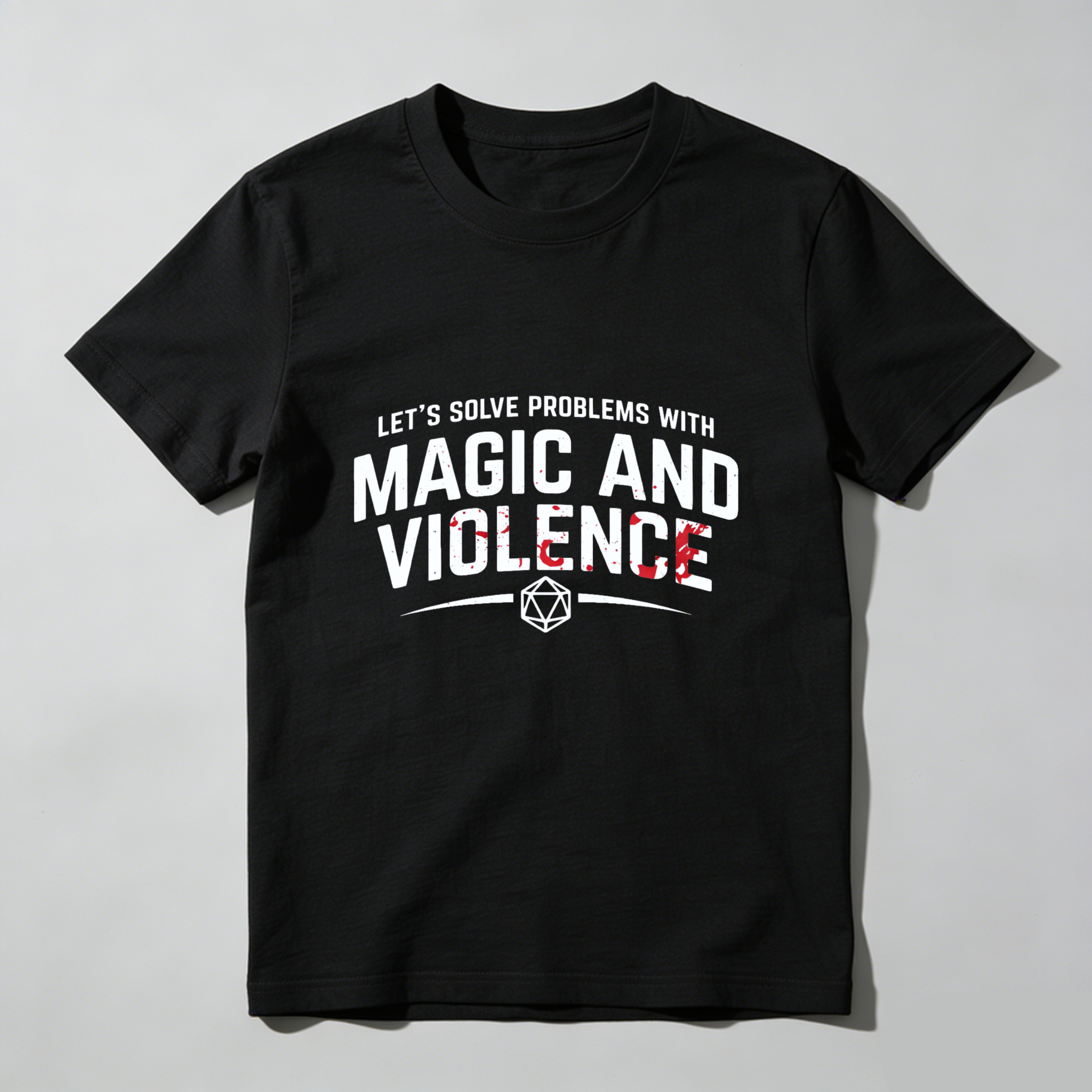 Dorawear Let Solve Problems With Magic And Violence Pure Cotton Short Sleeve T Shirt