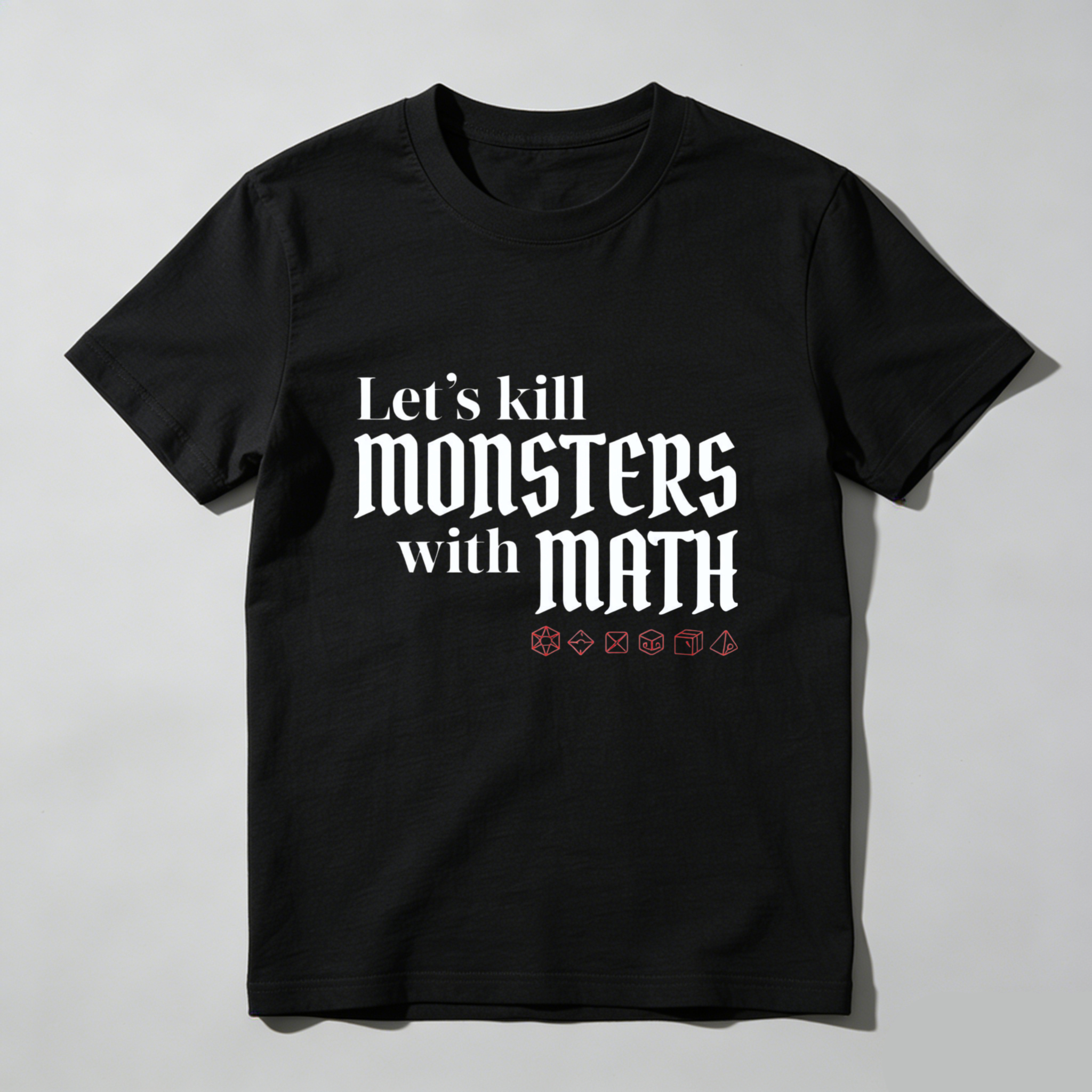 Dorawear™ Lets Kill Monsters With Math Pure Cotton Short Sleeve T Shirt-Dorawear