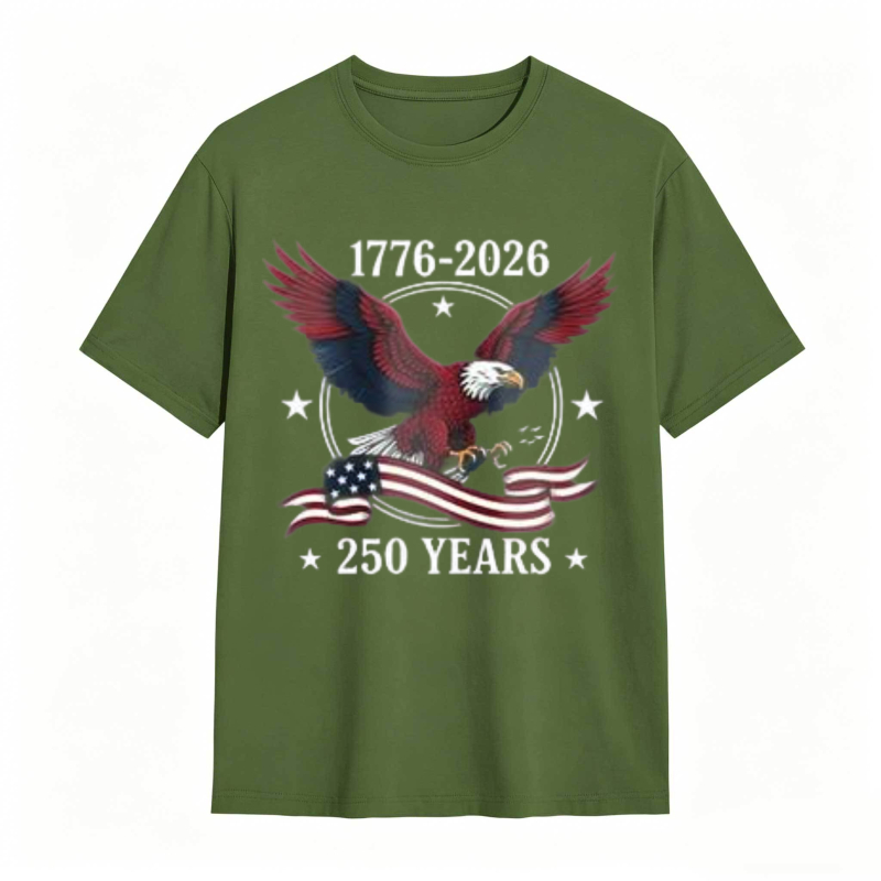 American Eagle With Flag And 1776 2026 250 Years T-shirt