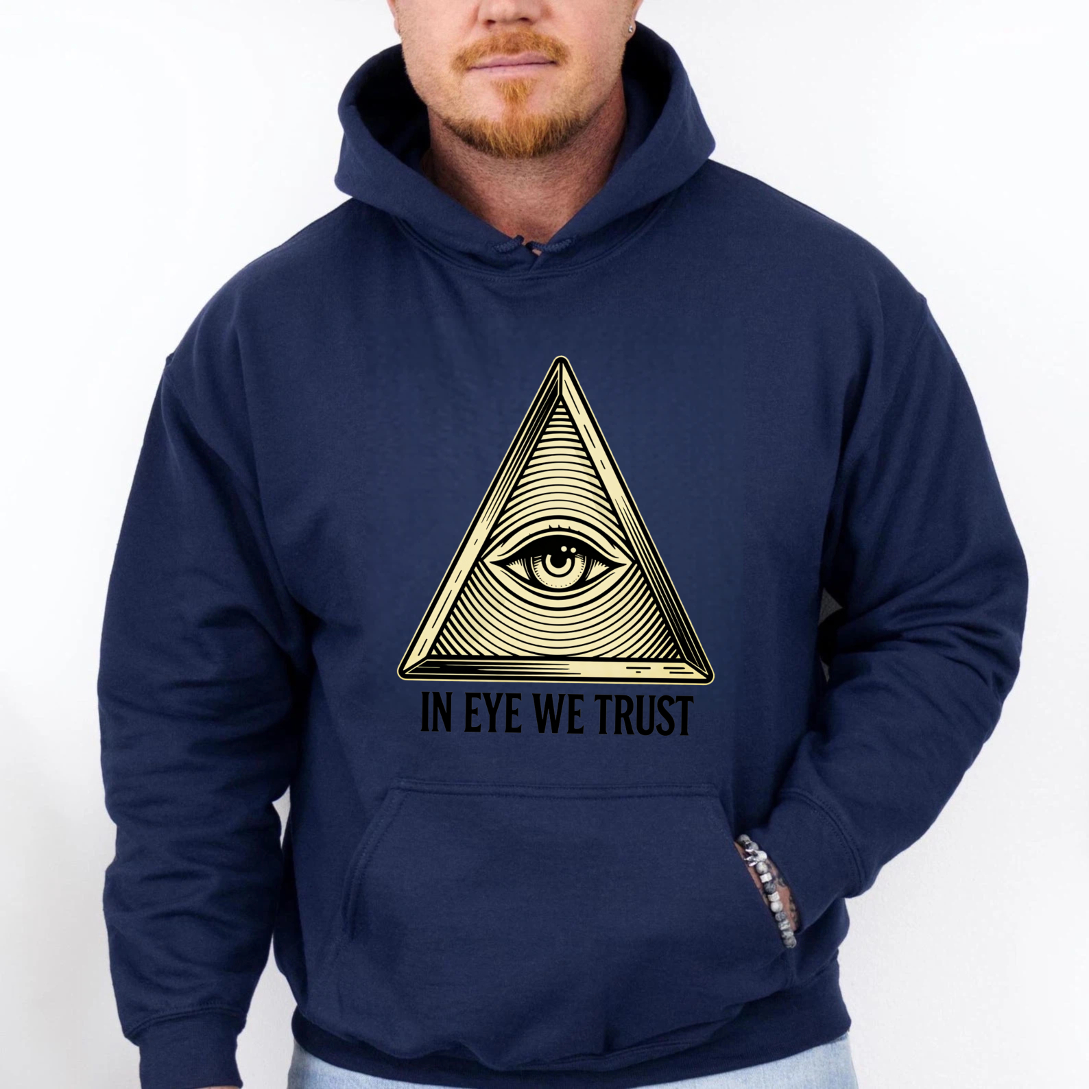 Dorawear™ All Seeing Eye Pyramid Hoodie In Eye We Trust Golden Symbol Sweatshirt Black Unisex Streetwear Fashion Apparel-Dorawear