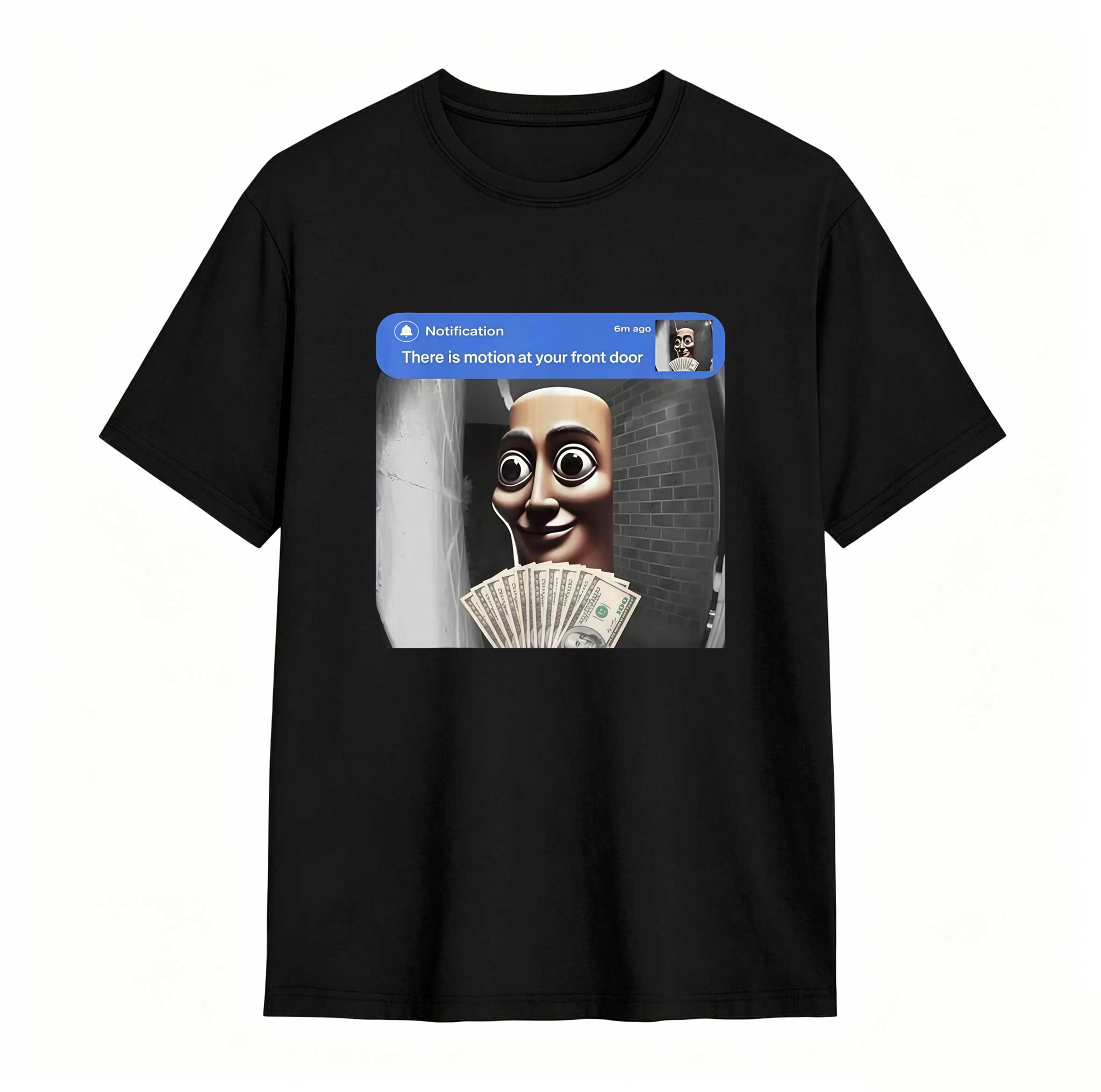  Dorawear™“There is movement at your front door” Tung Tung Tung Sahur meme cotton T-shirt