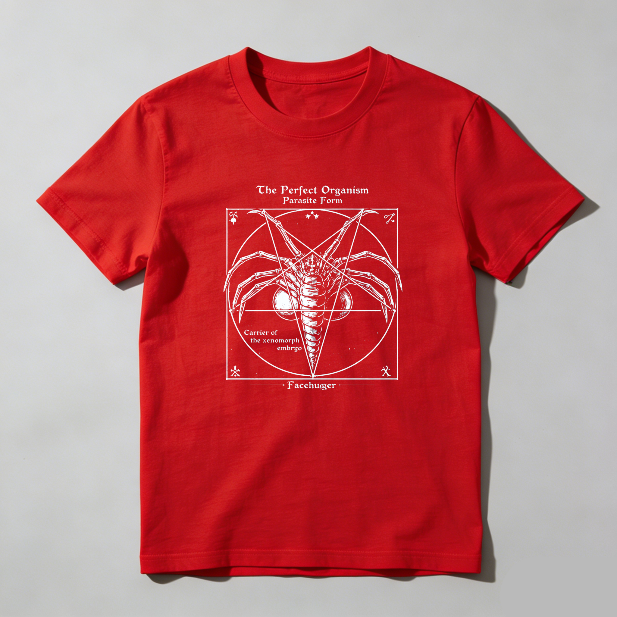 Dorawear™ The Perfect Organism Parasite Form Facehuger Pure Cotton Short Sleeve T Shirt-Dorawear