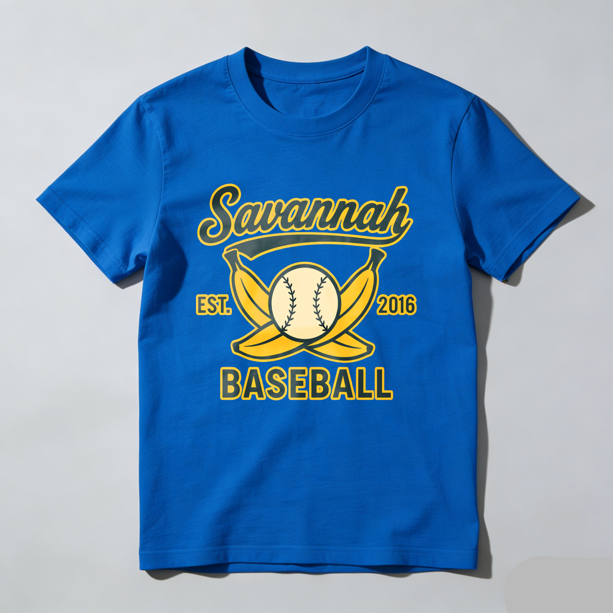 Dorawear™ Savannah Baseball Est 2016 Bat Ball Design  T Shirt-Dorawear
