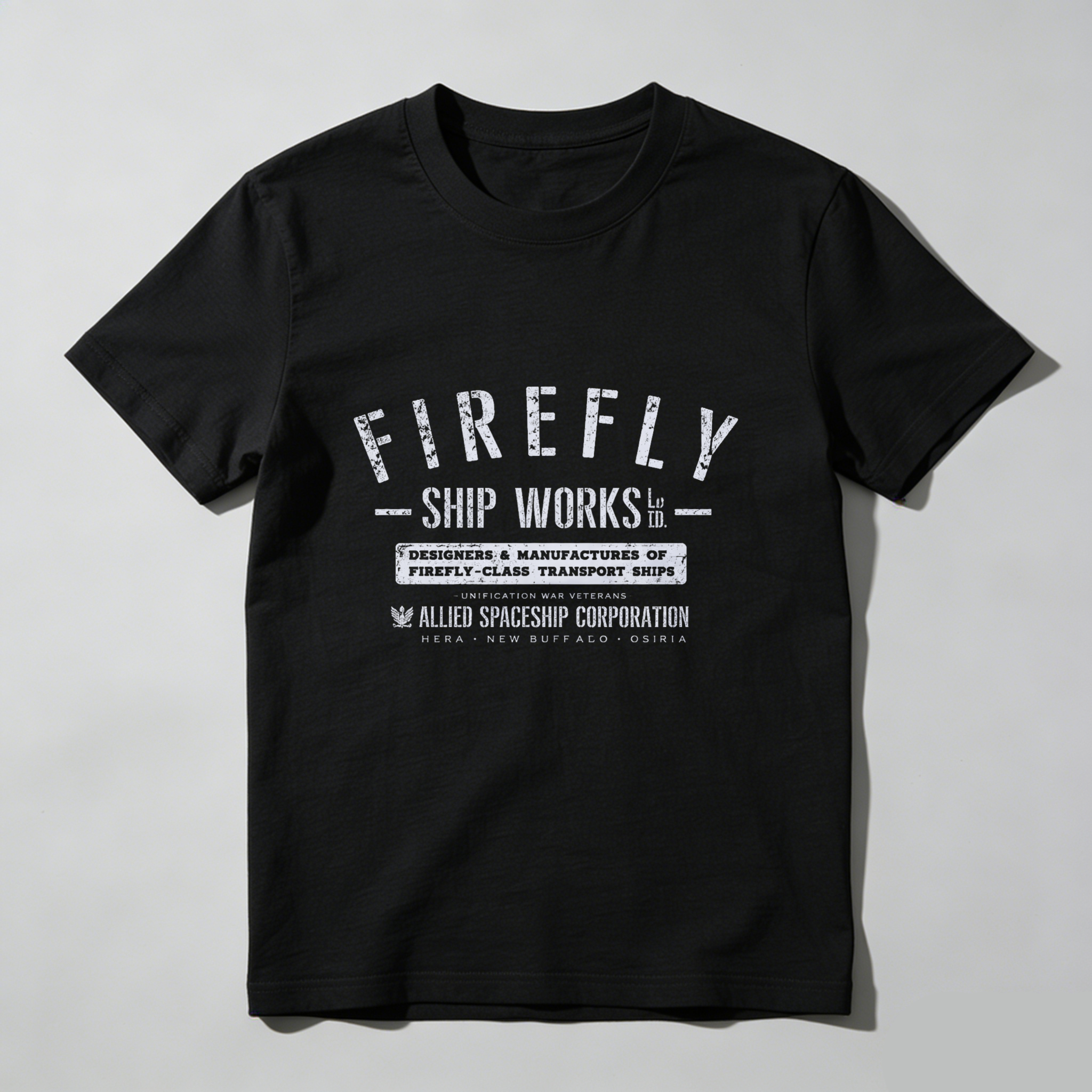 Dorawear Firefly Ship Works Designers Manufacturers Pure Cotton Short Sleeve T-Shirt