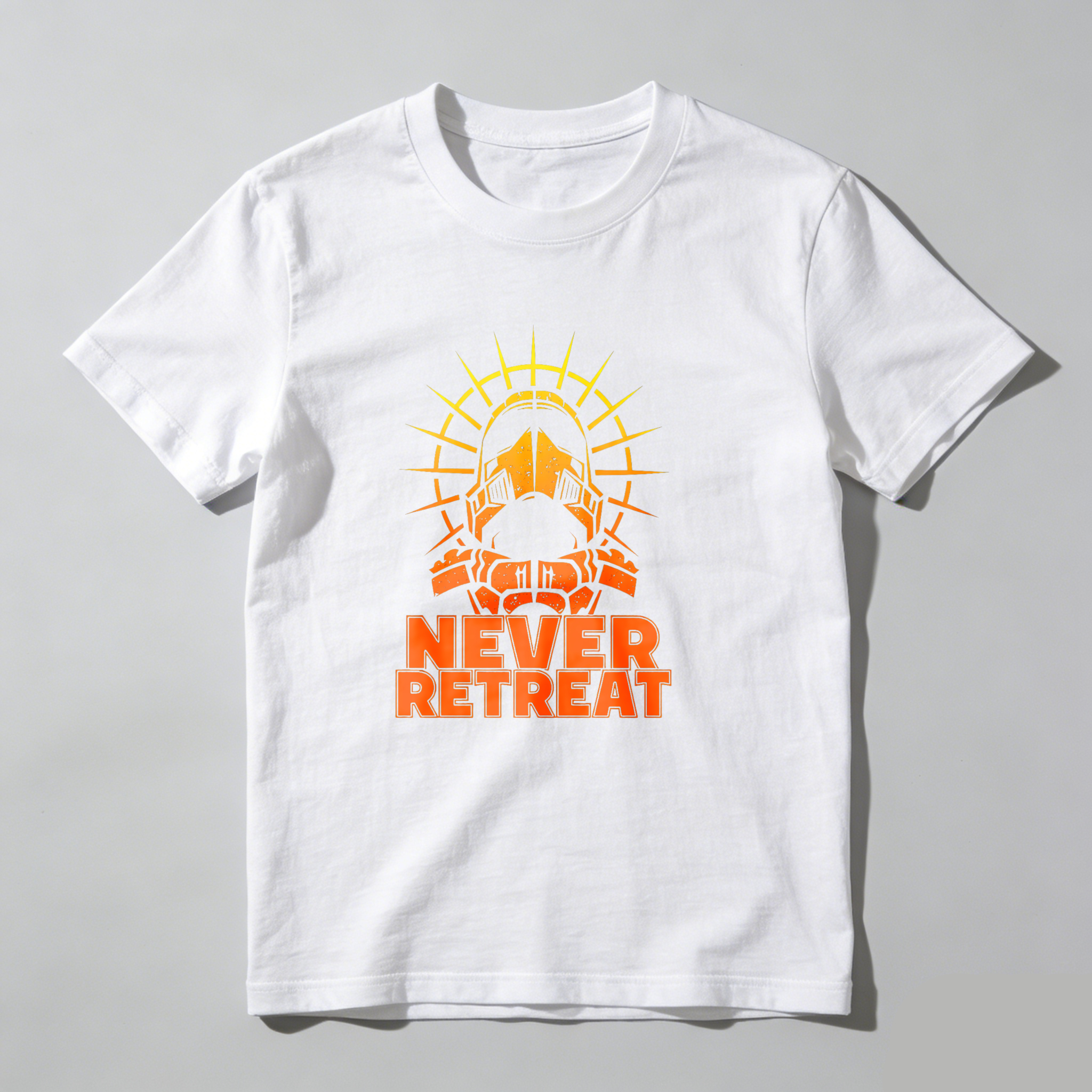 Dorawear™ Never Retreat Warrior Helmet Sunburst T Shirt