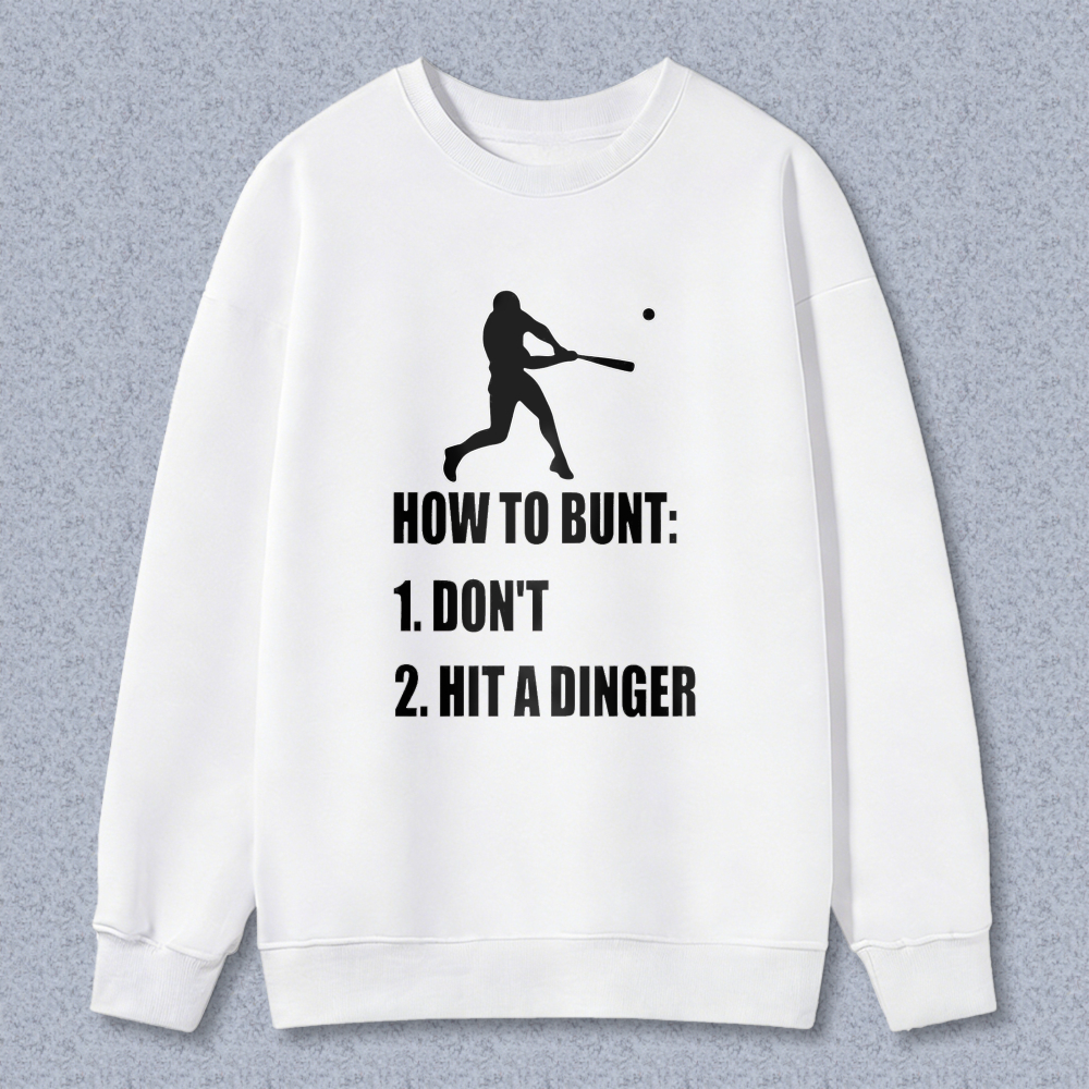 Dorawear™ Baseball Bunt Humor Graphic Unisex Classic Sweatshirt