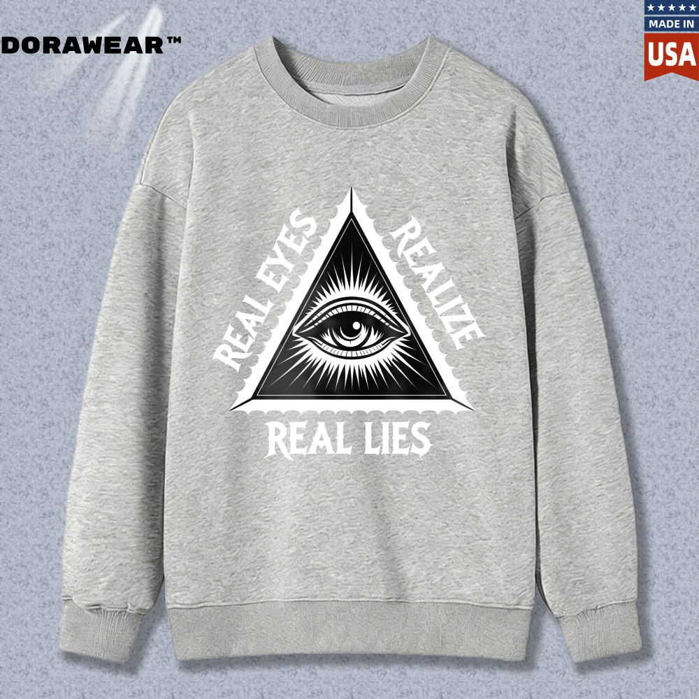 Dorawear™ All Seeing Eye Real Eyes Realize Real Lies Symbol Unisex Classic Sweatshirt(2)