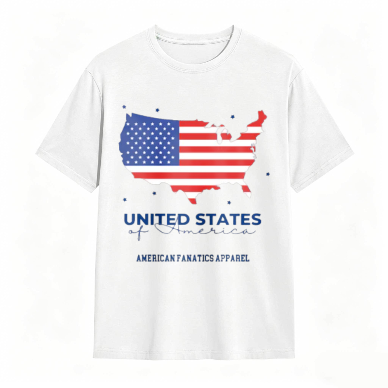 United States Map With American Flag Design T-shirt