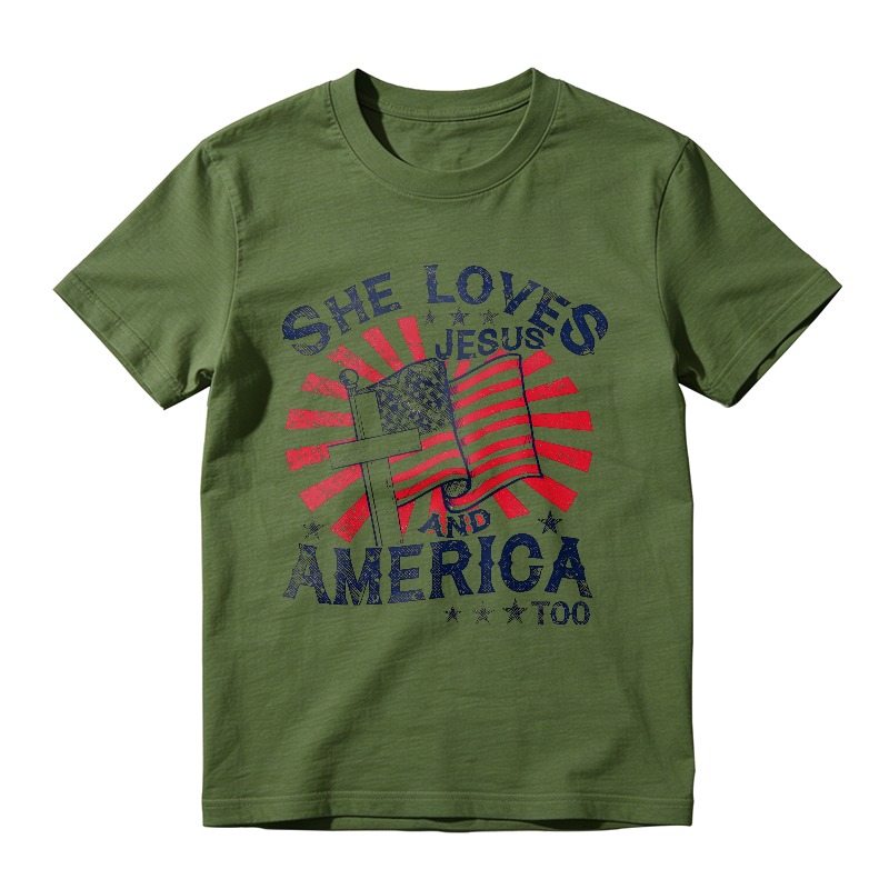 She Loves Jesus And America T-shirt