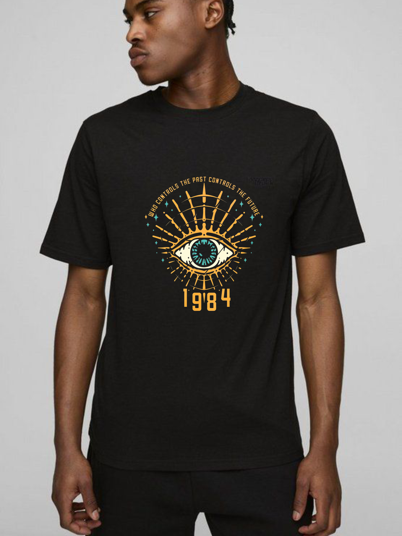 Dorawear™ Eye With Radiating Lines And Text 1984 T Shirt