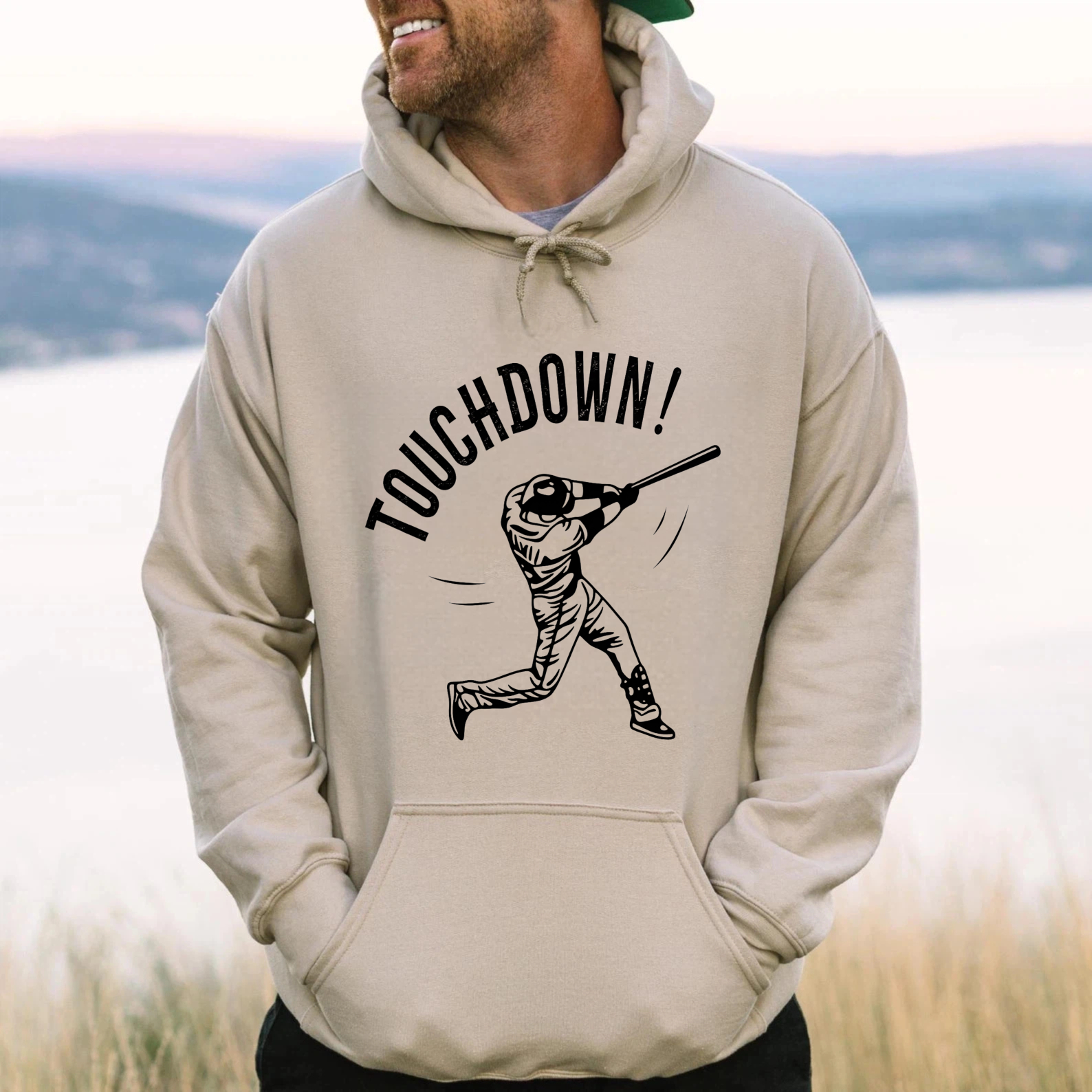Dorawear™ Touchdown Baseball Player Hoodie Sport Graphic Sweatshirt Unisex Casual Wear