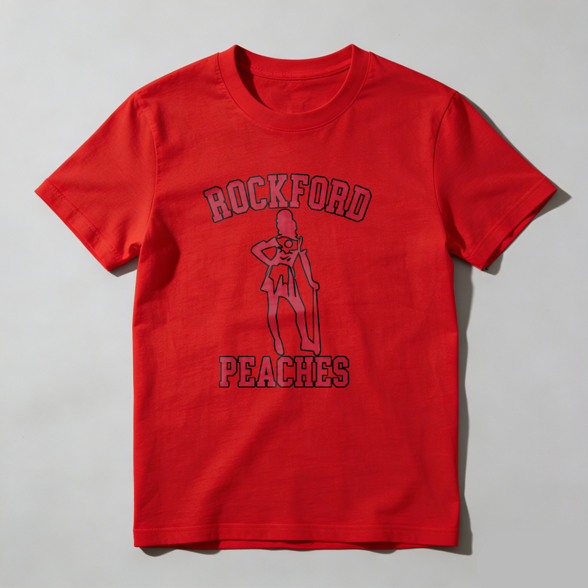 Dorawear™Rockford Peaches Baseball Team Logo T Shirt