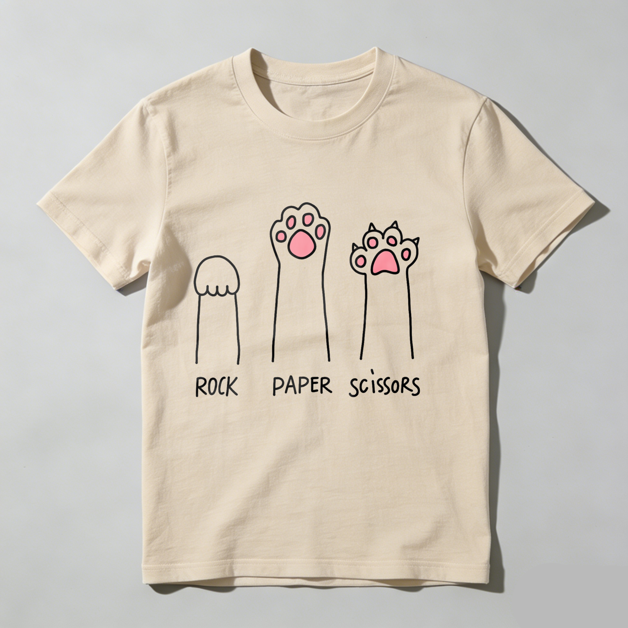 Dorawear Rock Paper Scissors Cat Paws T Shirt