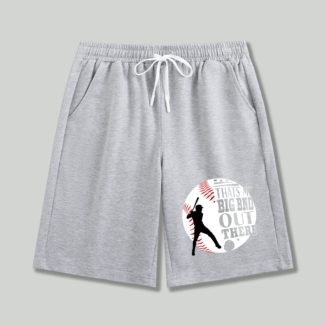 Dorawear™ Baseball Player Silhouette With Text Thats A Big Bird Out There Shorts-Dorawear