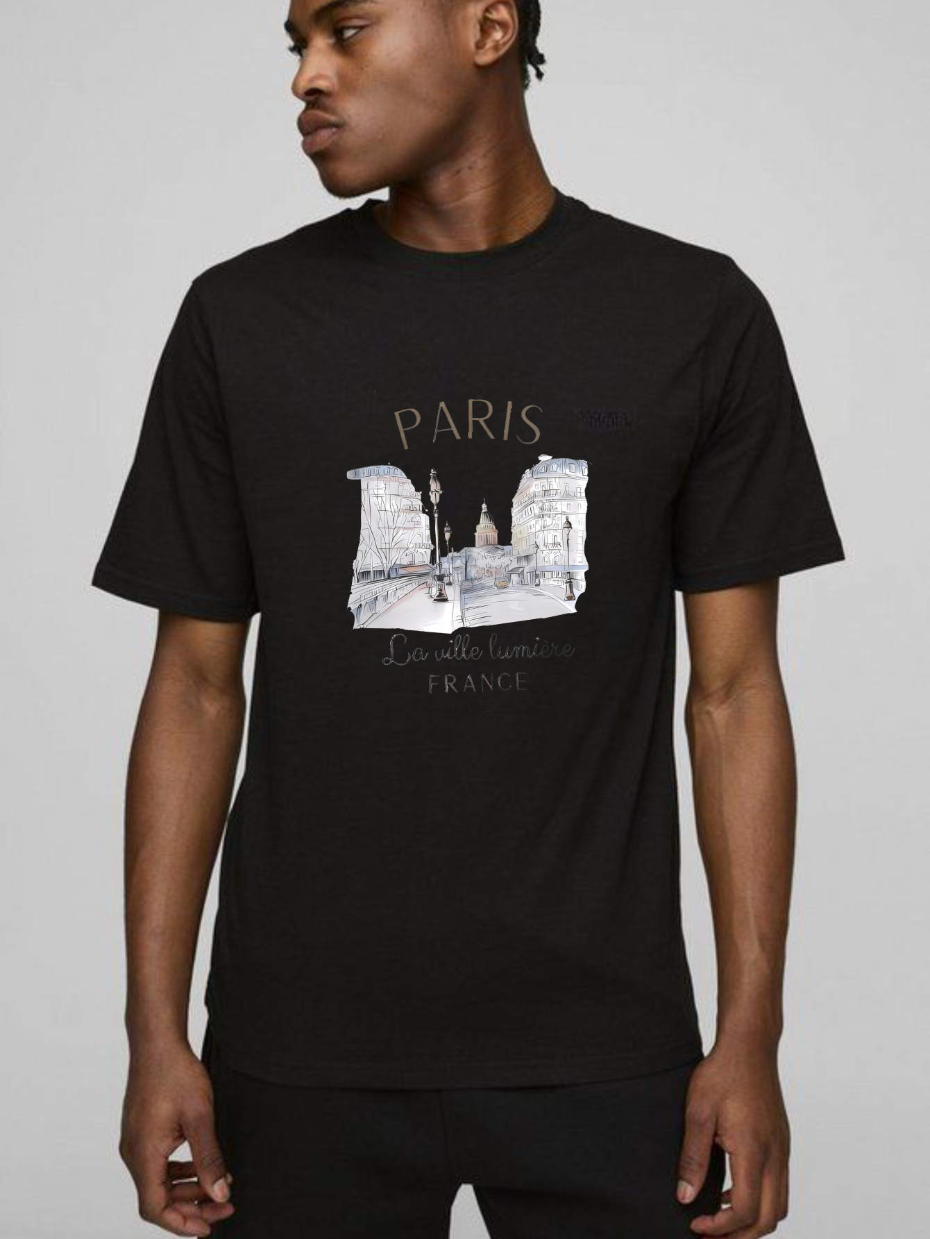 Dorawear™  Paris Cityscape Sketch Art Design T Shirt
