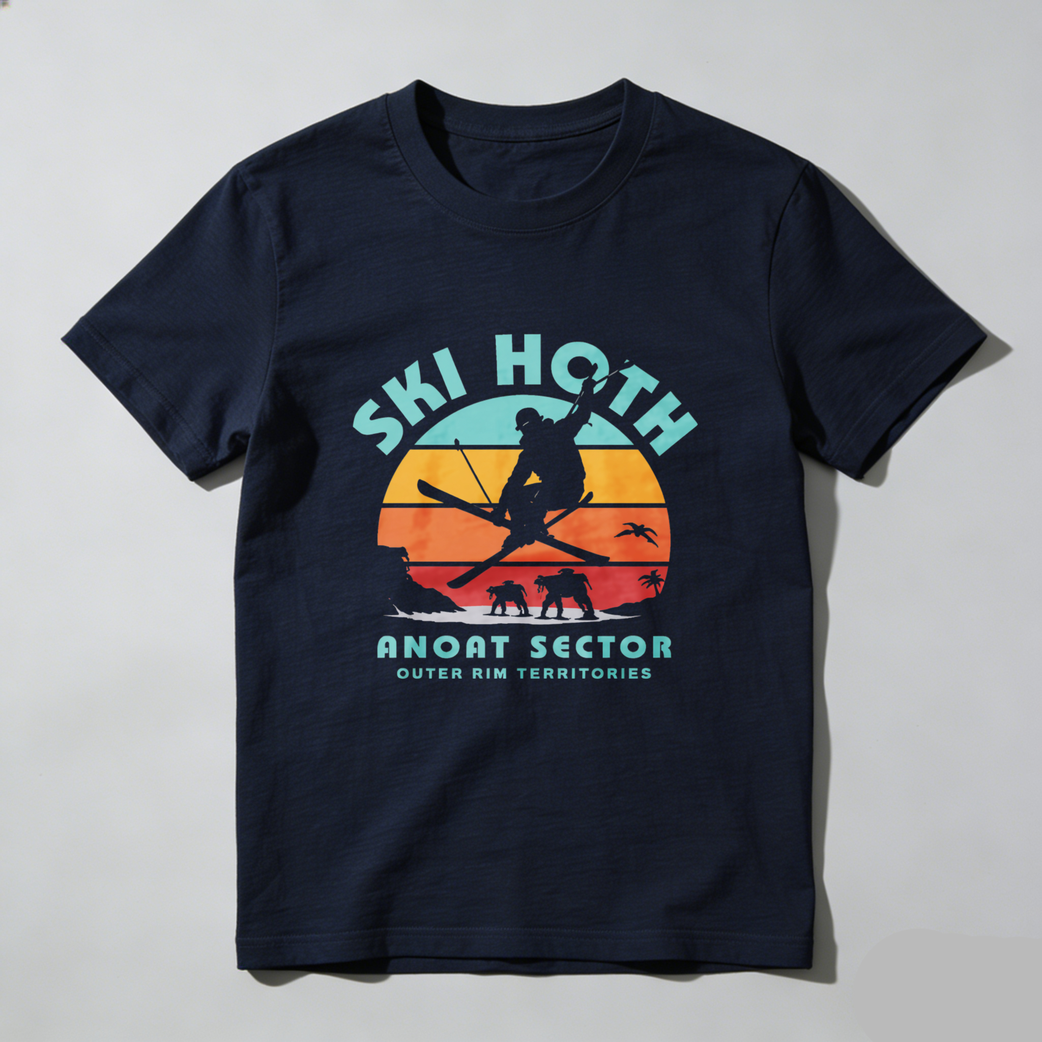Dorawear™ Ski Hoth Anoat Sector Outer Rim Territories Pure Cotton Short Sleeve T Shirt-Dorawear