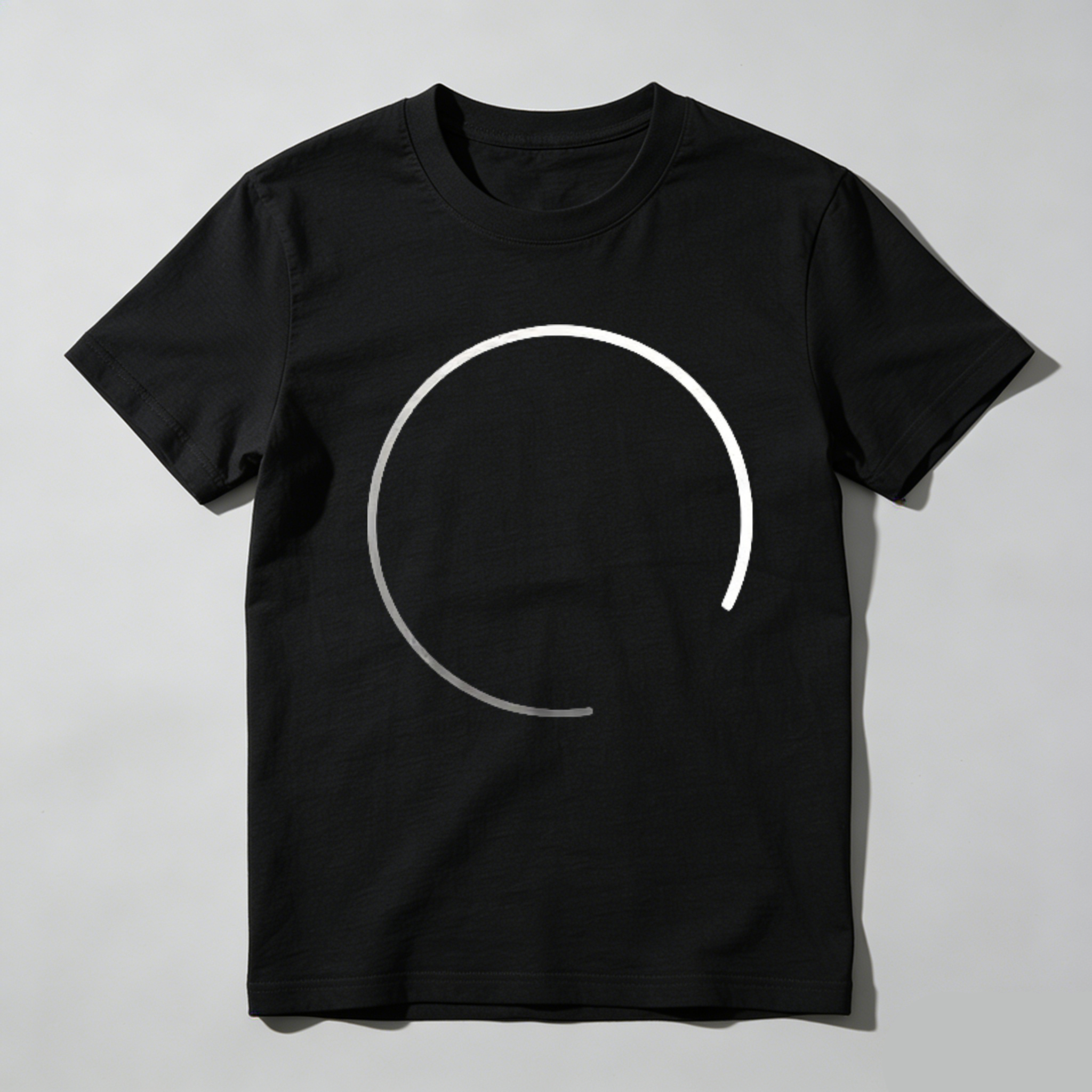 Dorawear White Circle On Black Background T Shirt