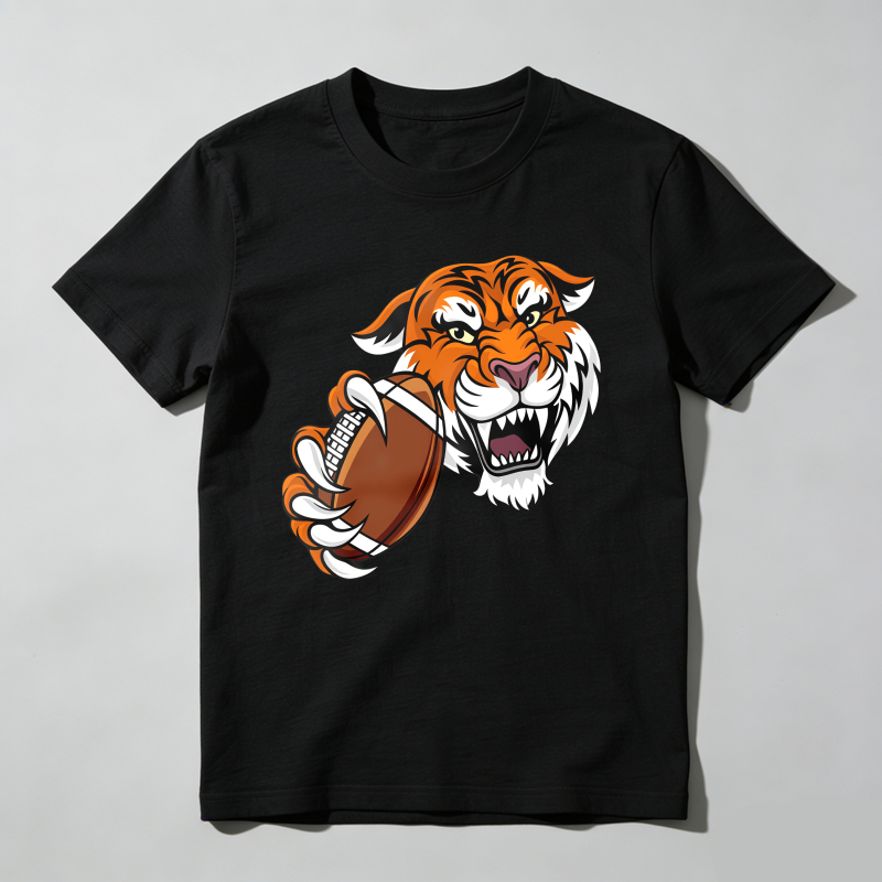 Dorawear™ Tiger Holding Football With Claws T Shirt