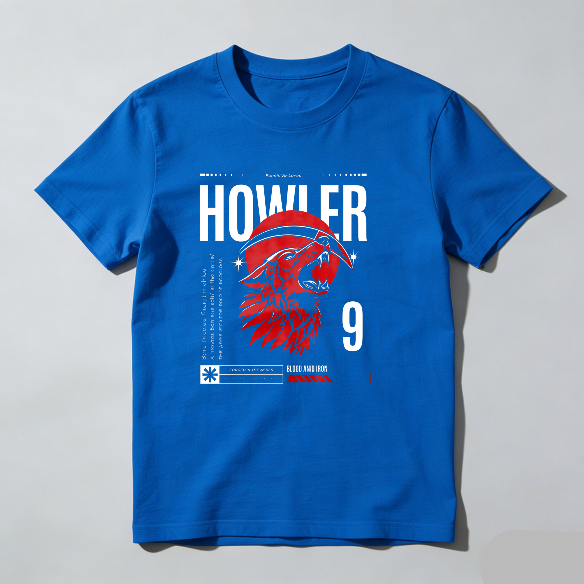 Dorawear™ Howler Wolf Head Number Nine Design T Shirt