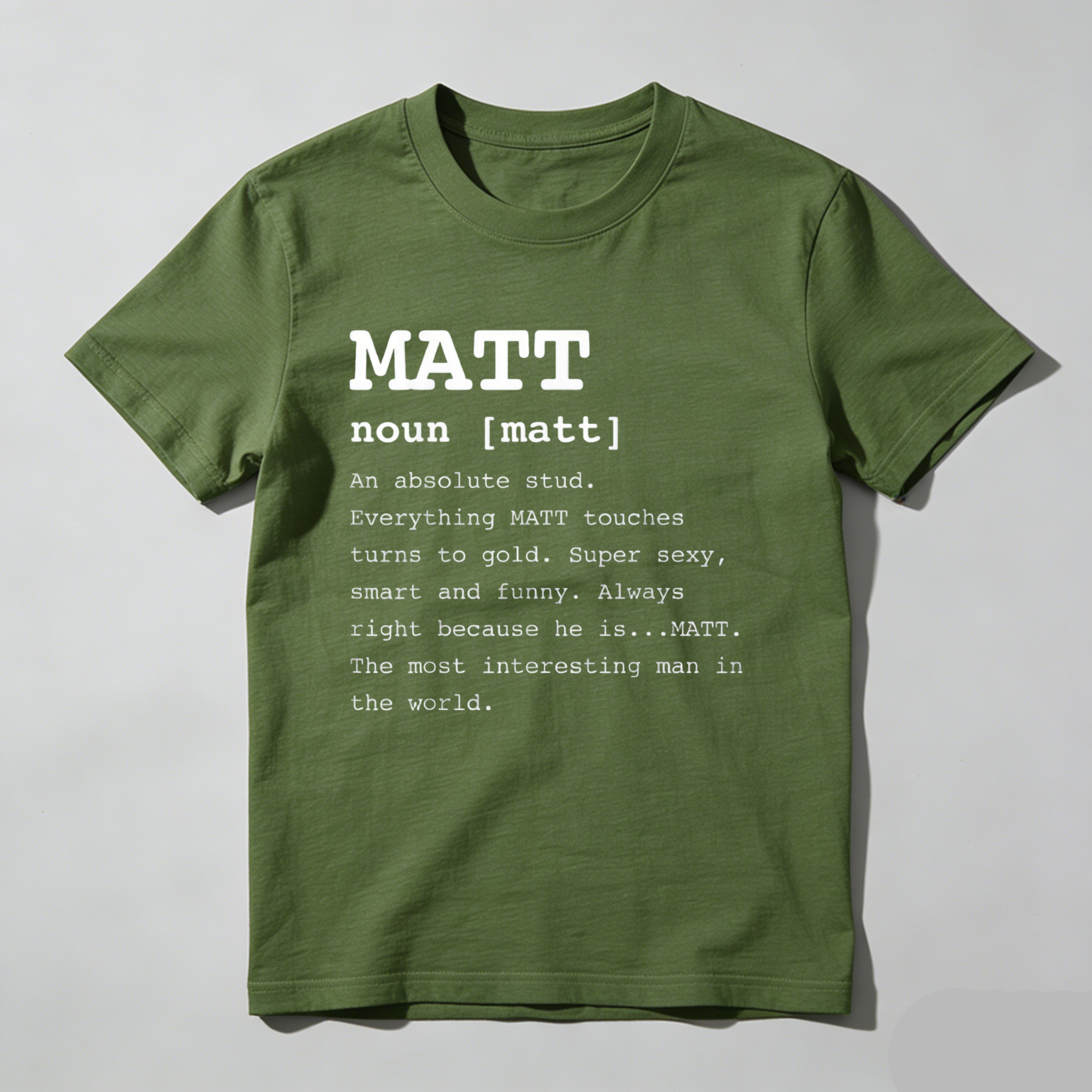 Dorawear™  Matt Noun Definition Print T Shirt T Shirt