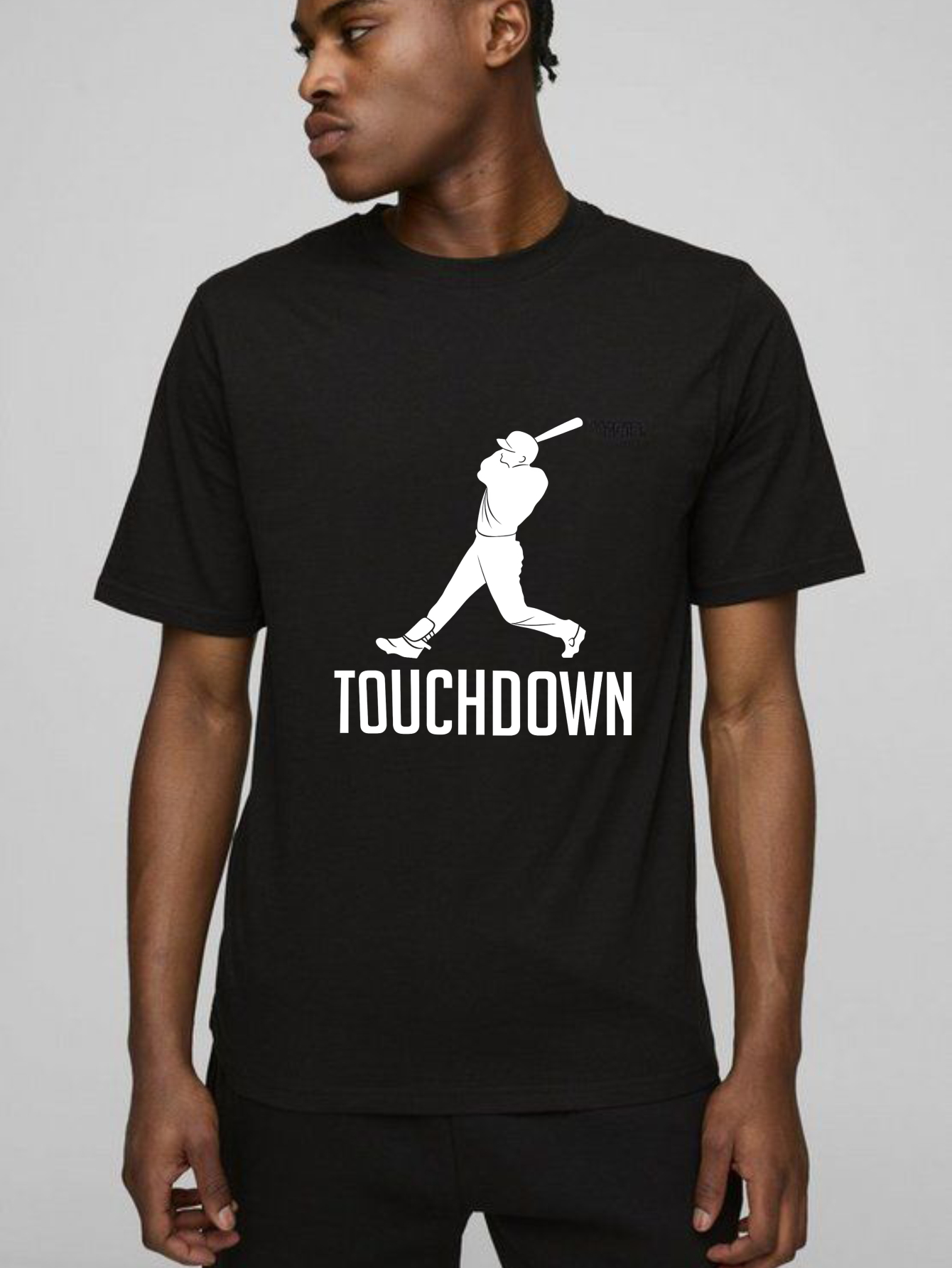 Dorawear™ Baseball Player Swinging Bat Touchdown  T Shirt