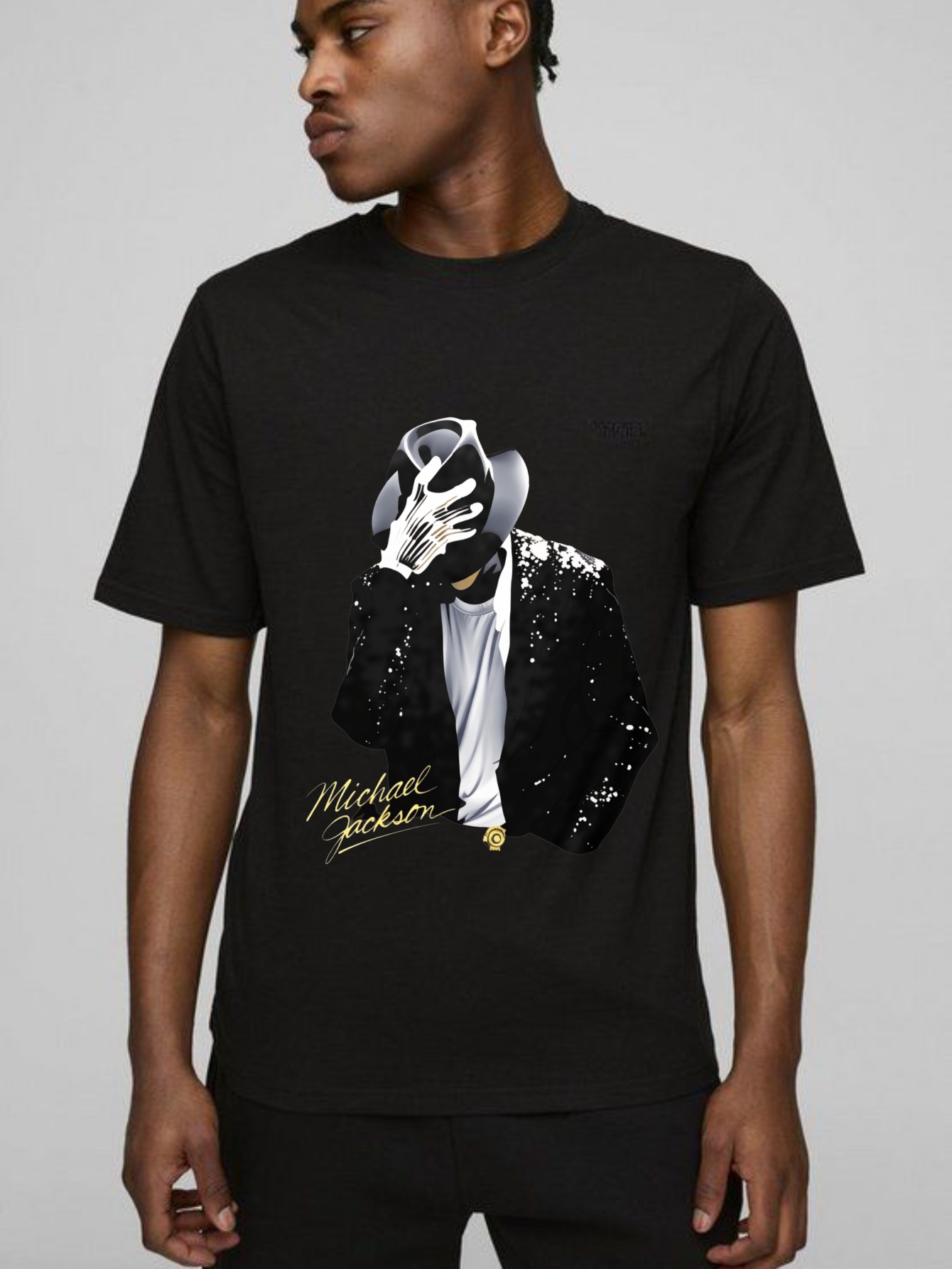 Dorawear™ Michael Jackson Iconic Pose With Glove And Hat T Shirt 100% cotton