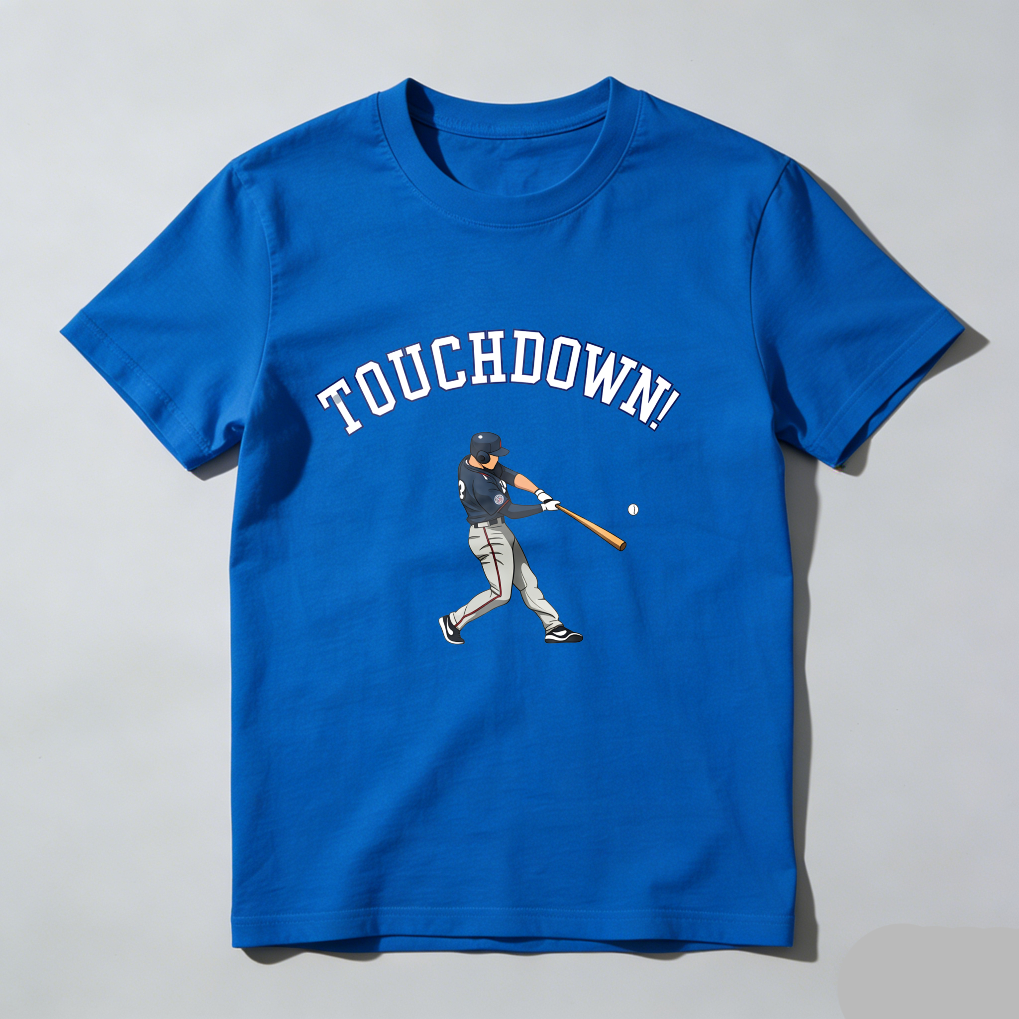 Dorawear™ Dynamic Baseball Player Touchdown Bat Swing T-Shirt