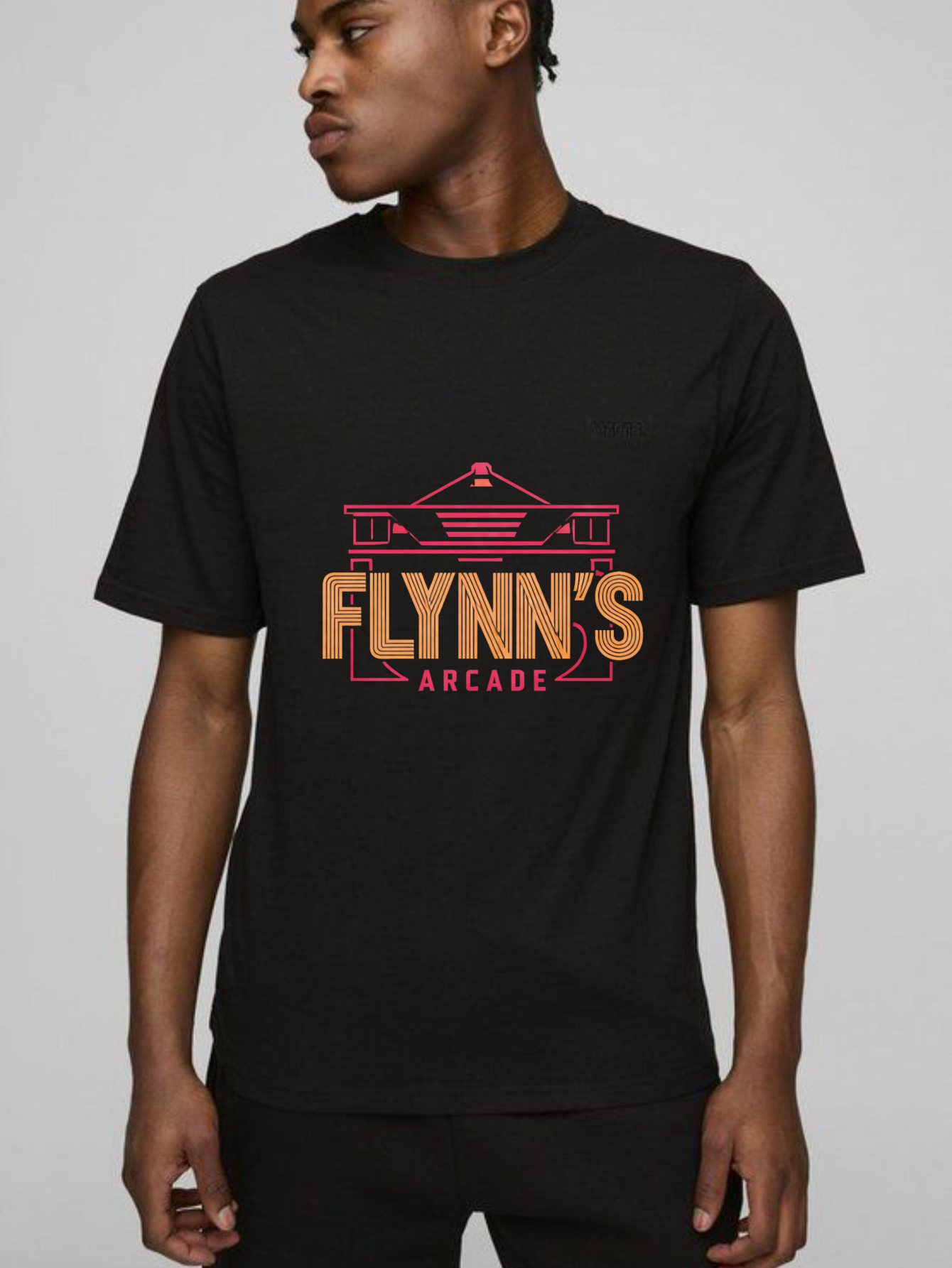 Dorawear™ Flynn's Arcade Neon Logo Pure Cotton Short Sleeve T Shirt-Dorawear