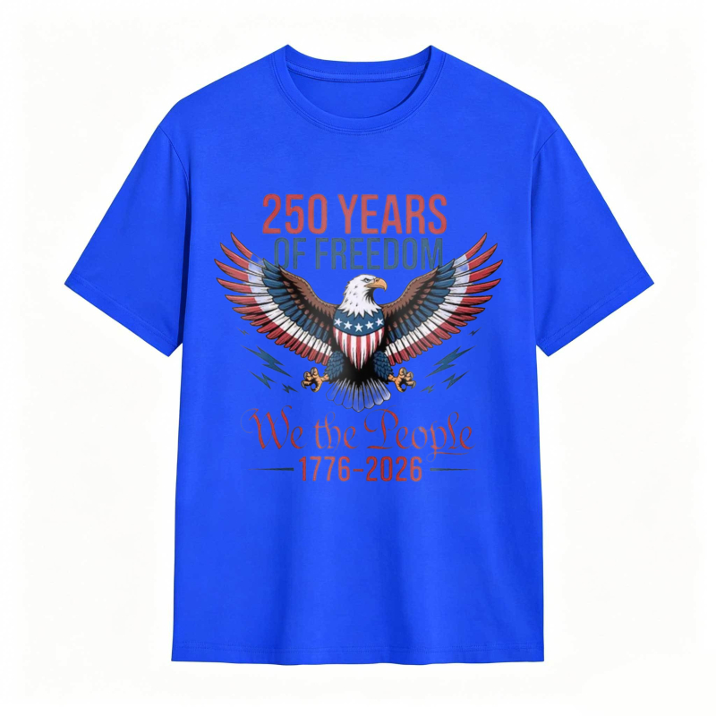 250 Years Of Freedom We The People 1776 2026 Eagle American Flag T-shirt