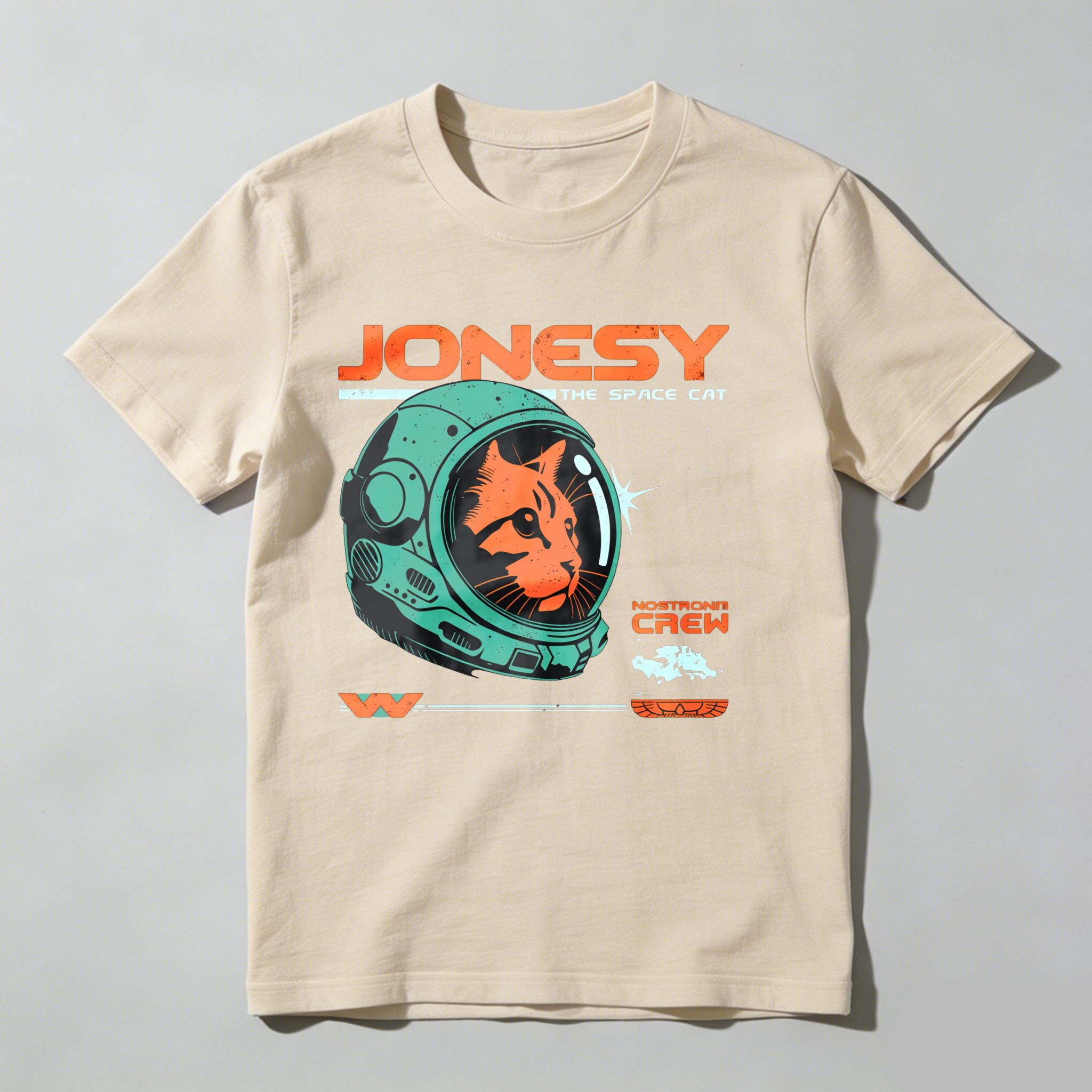 Dorawear Jonesy The Space Cat Astronaut Crew T Shirt