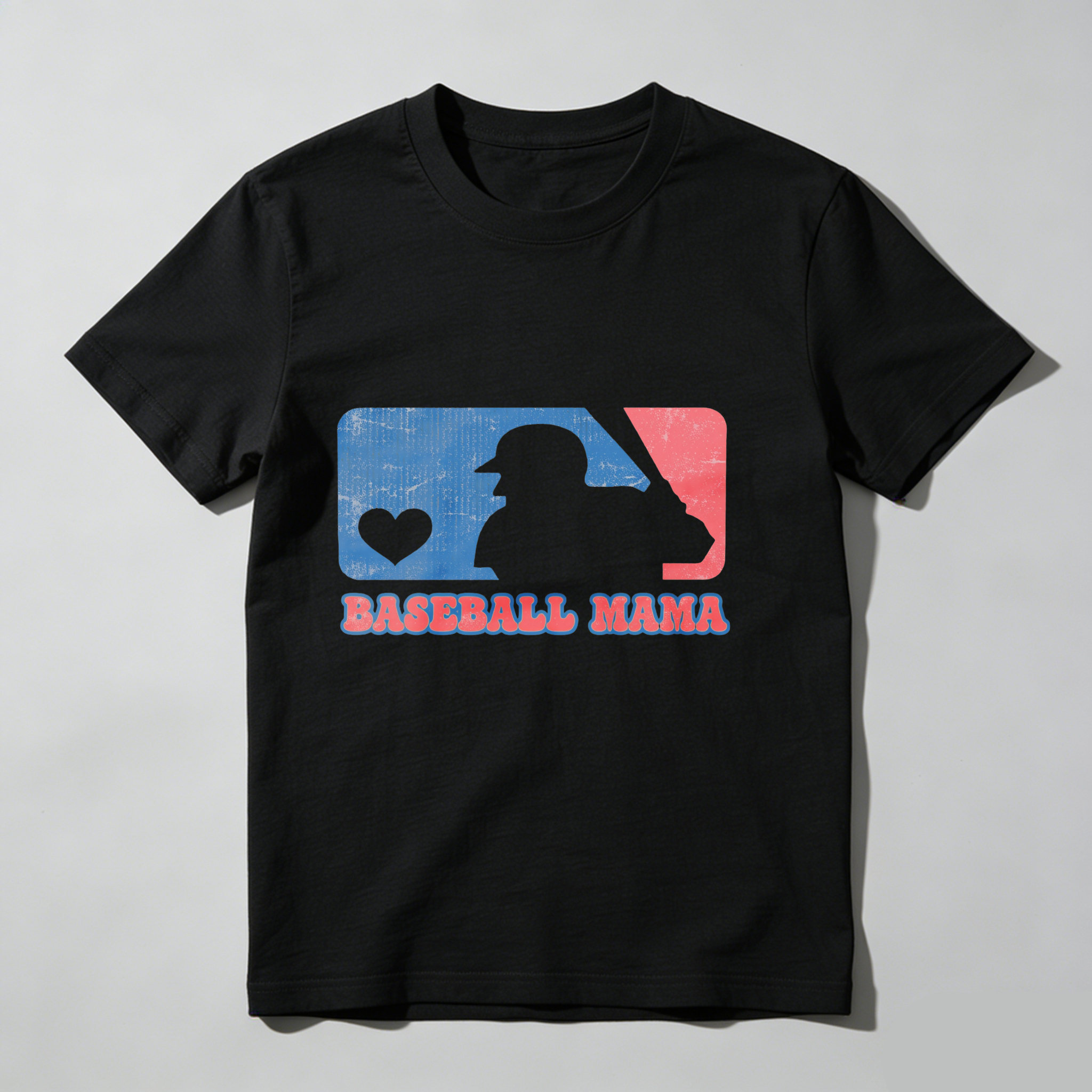 Dorawear™Baseball Mama Logo With Heart T Shirt