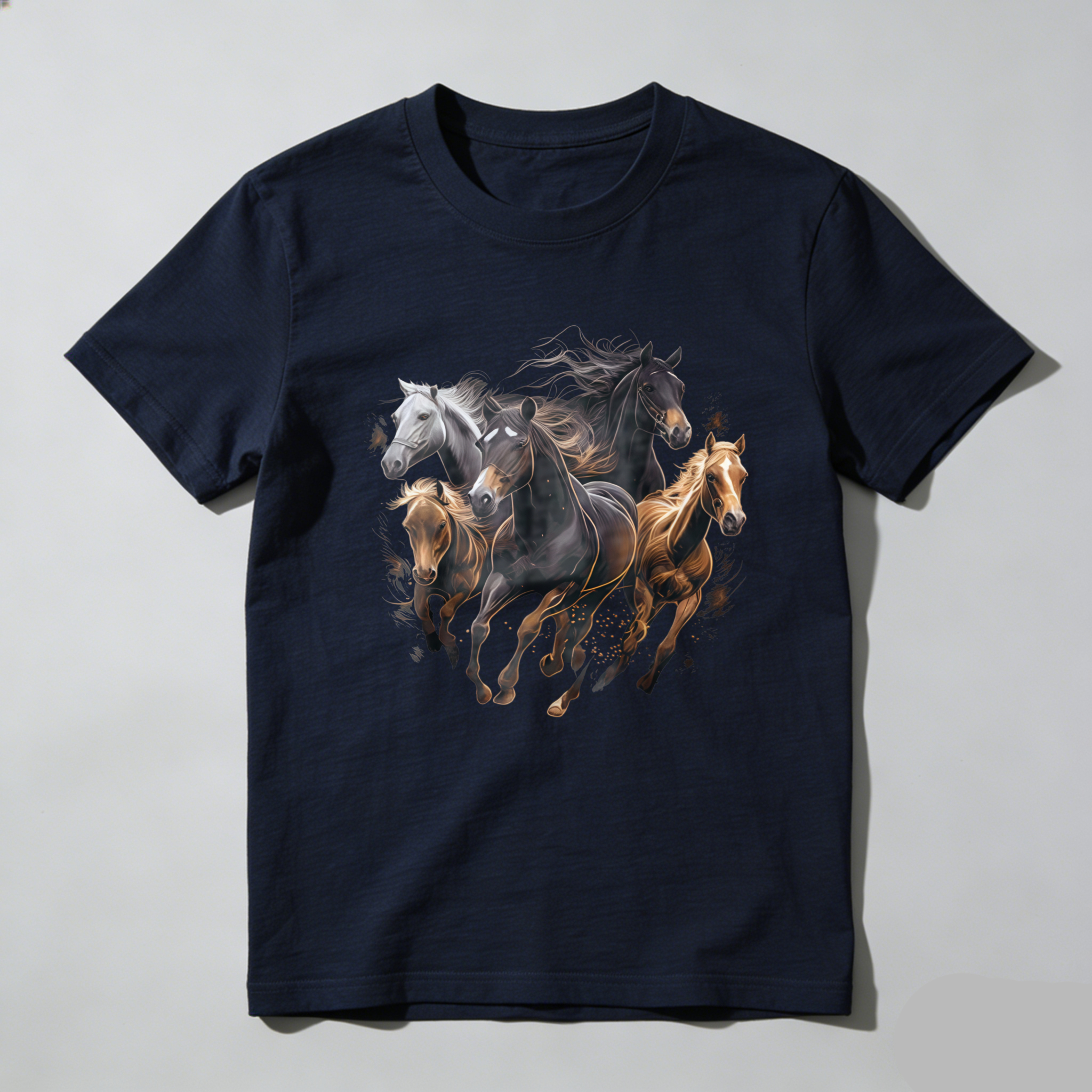 Dorawear™  Horse Gallop Dynamic Artistic Design Print T Shirt