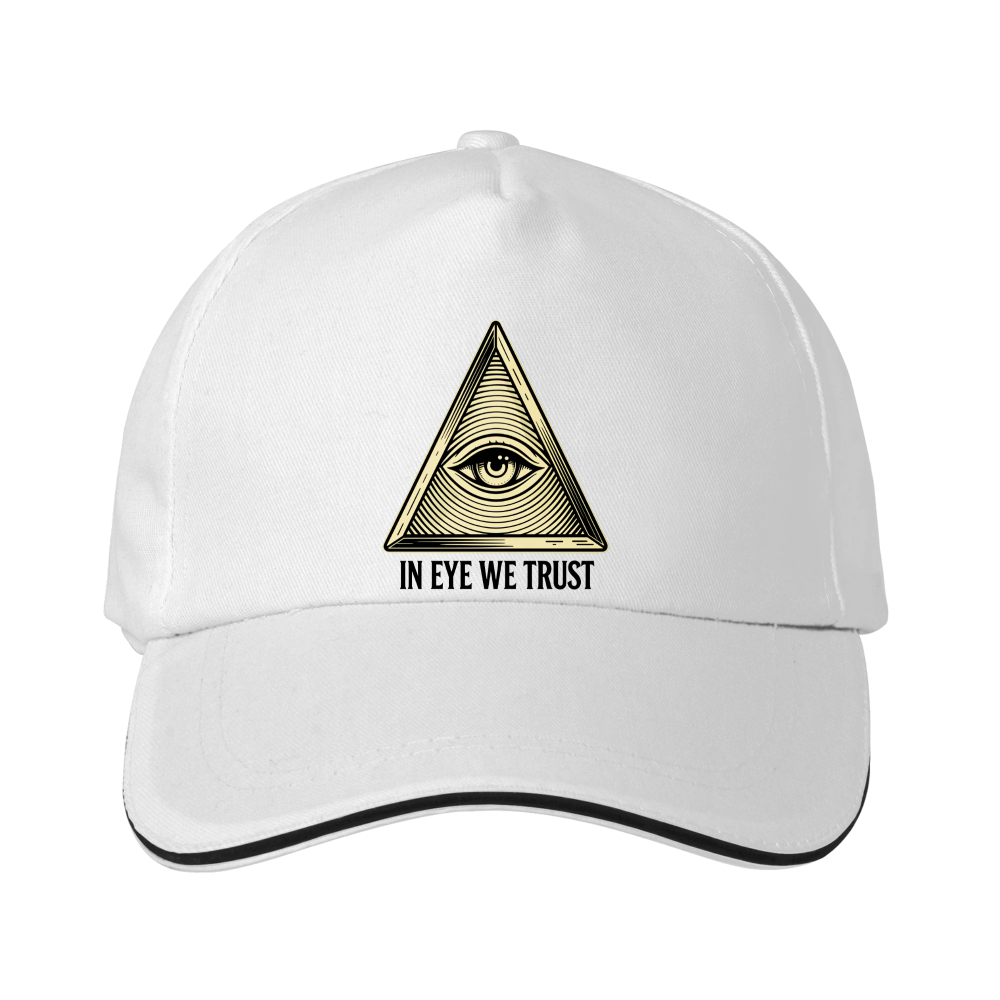 Dorawear™  Baseball Cap With All Seeing Eye Pyramid And In Eye We Trust Text For Casual Wear And Fashion Statements