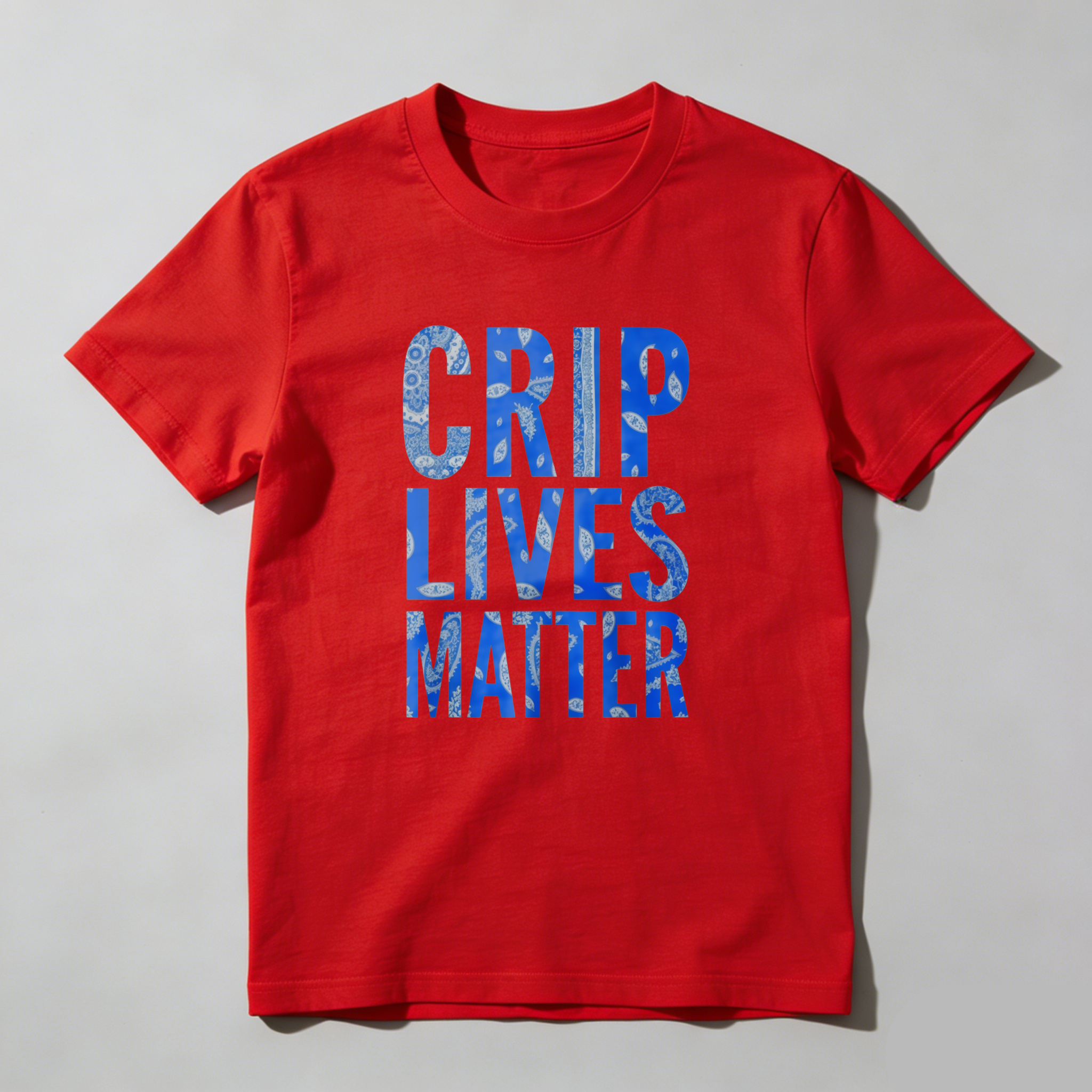 Dorawear™  Crip Lives Matter Pattern Print T Shirt