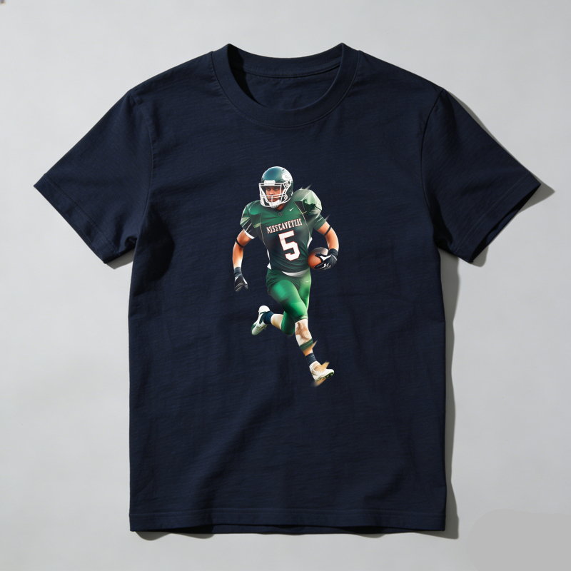 Dorawear™ Football Player In Green Uniform Running T Shirt