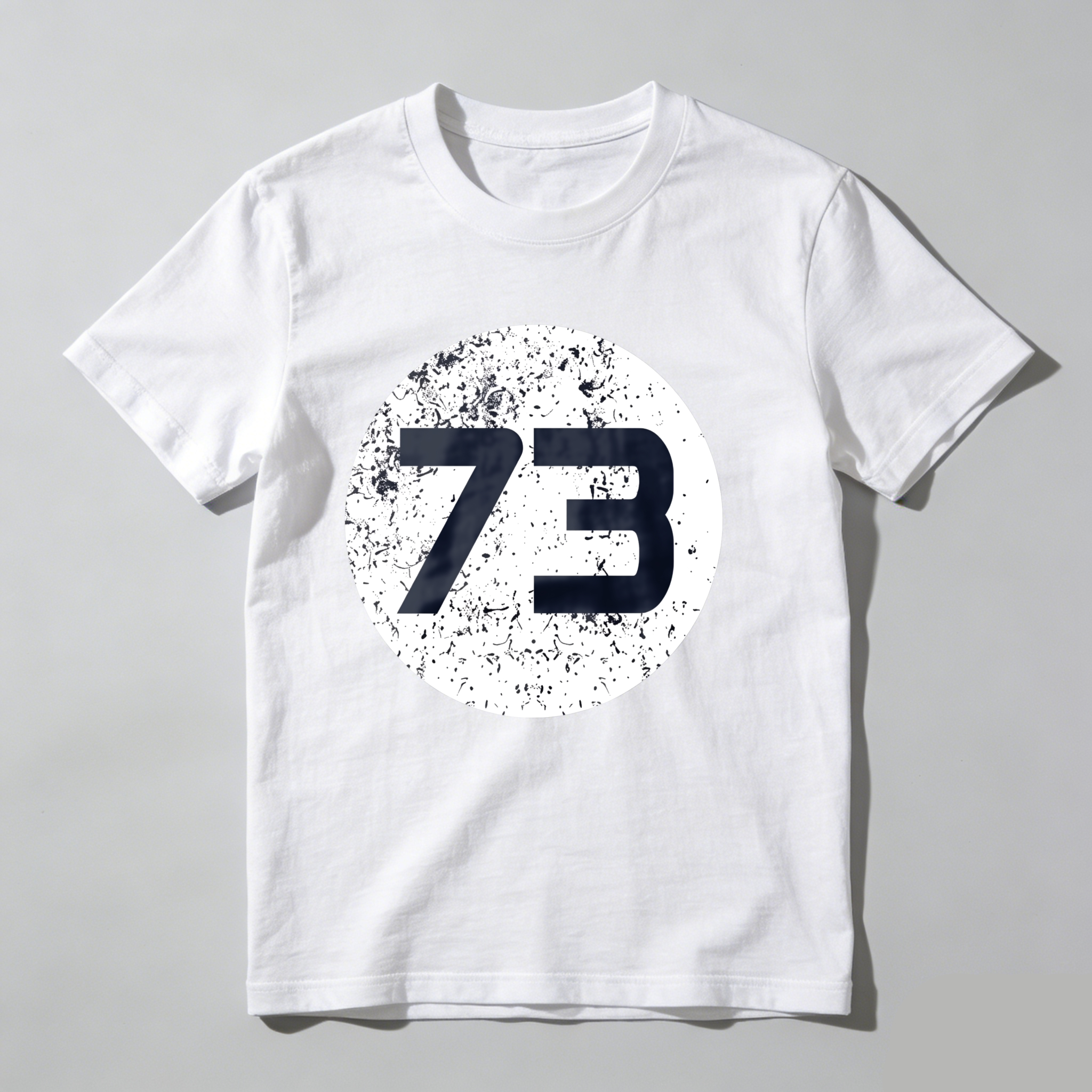 Dorawear™ White Circle With Black Number Seventy Three T Shirt