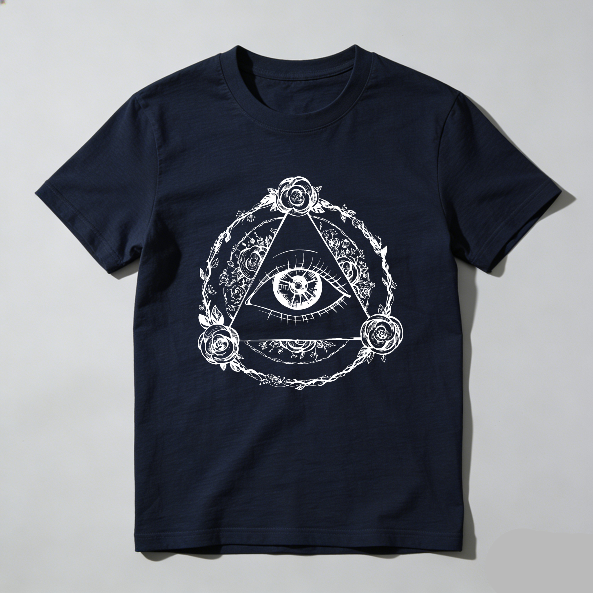 Dorawear™ All Seeing Eye With Roses And Chains T Shirt