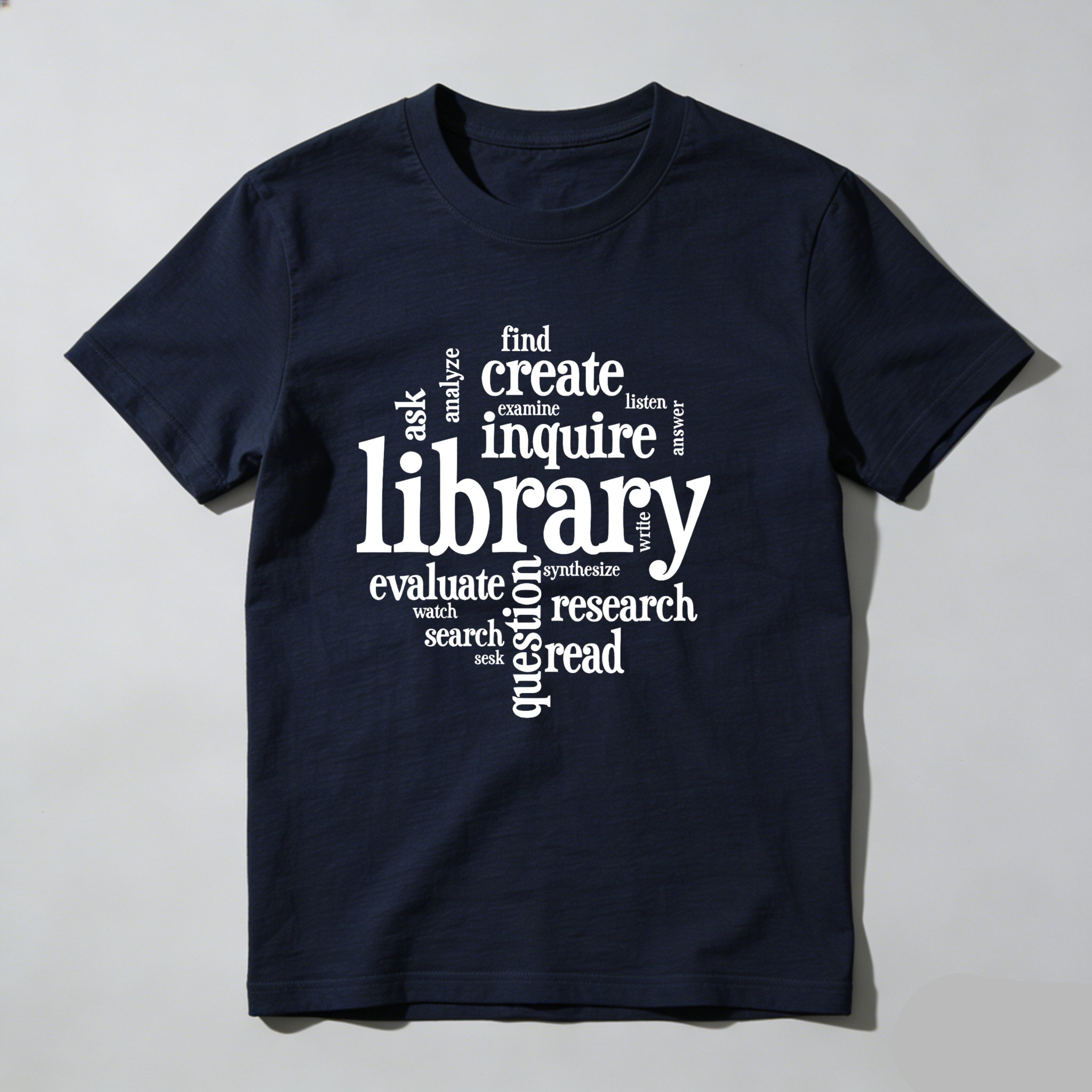 Dorawear™ Library Inquire Research Read Evaluate Create Find Ask T Shirt