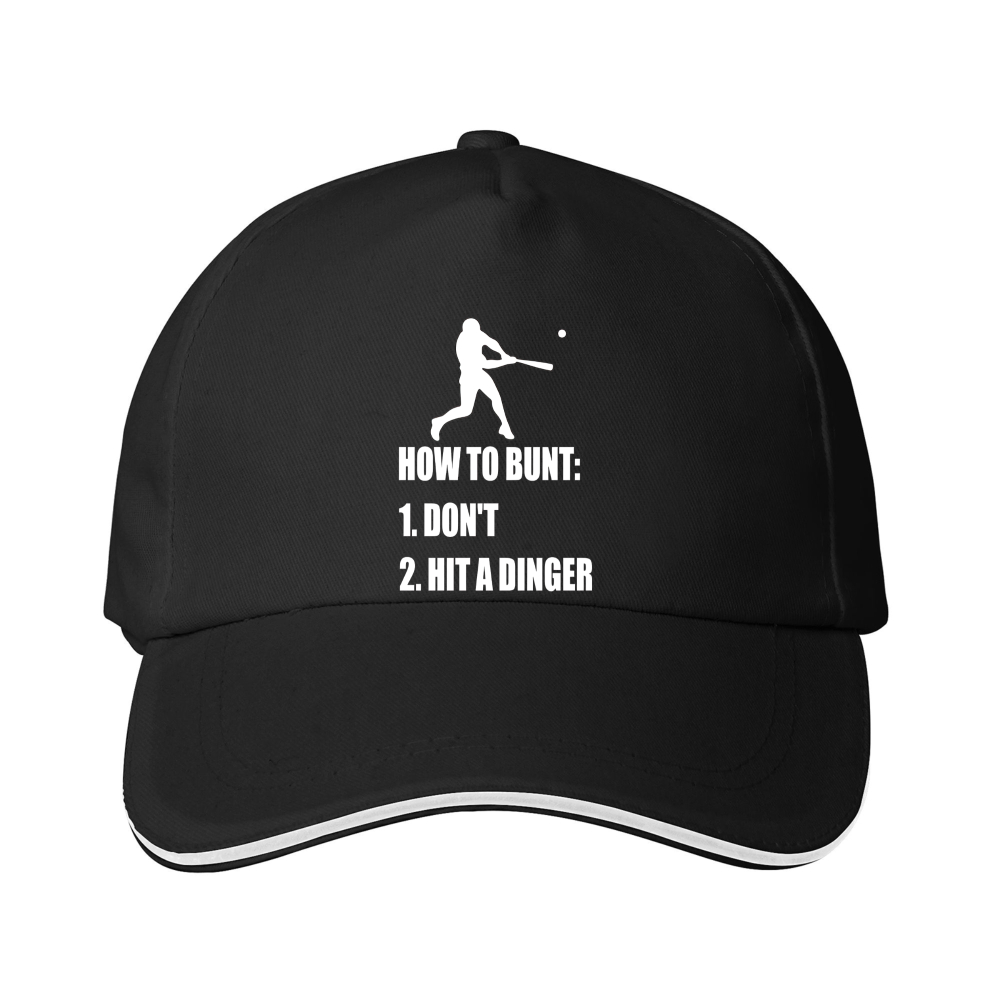 Dorawear™ Baseball Cap Bunt Instructions And Player Silhouette For Sports Fans
