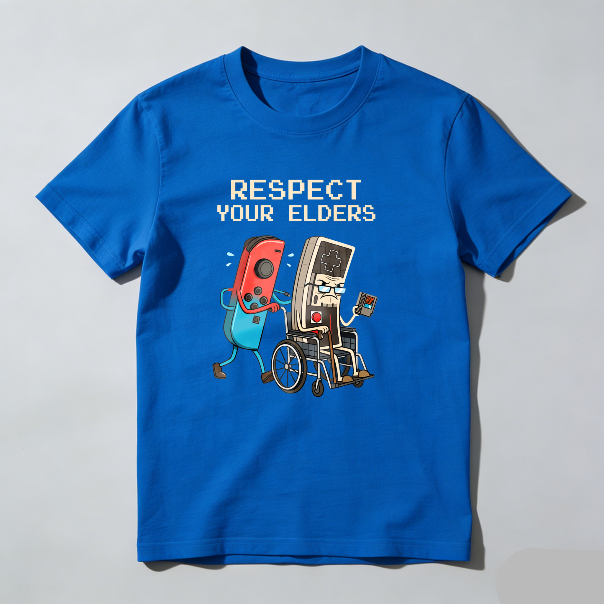 Respect Your Elders Game Controllers tshirt 100% cotton