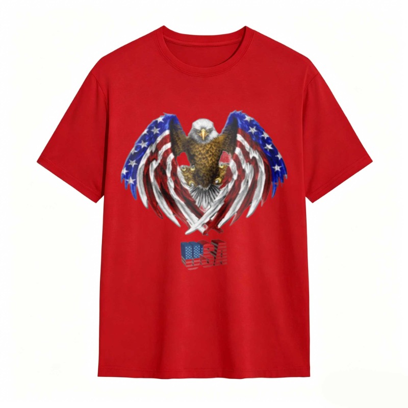 American Eagle With Flag Wings And Usa Flag T-shirt