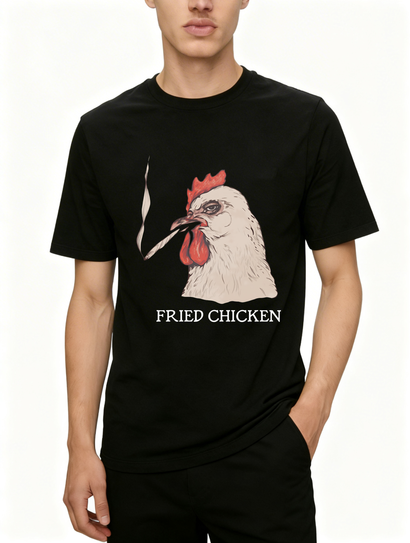 Dorawear™ Chicken Smoking Cigarette Fried Chicken T Shirt