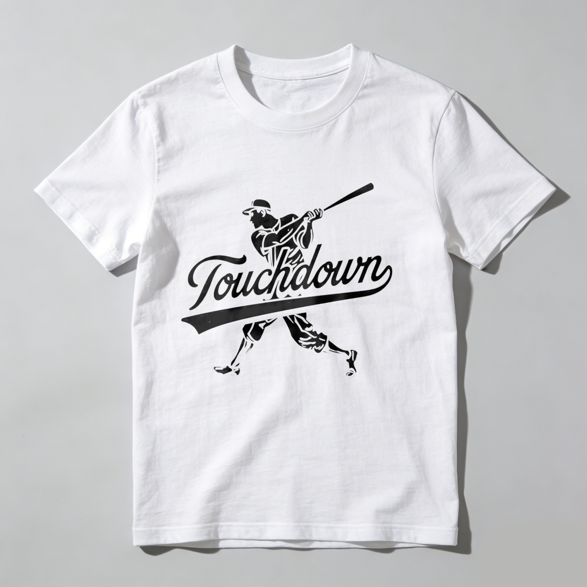 Dorawear™ Touchdown Baseball Player Swing Design  T Shirt