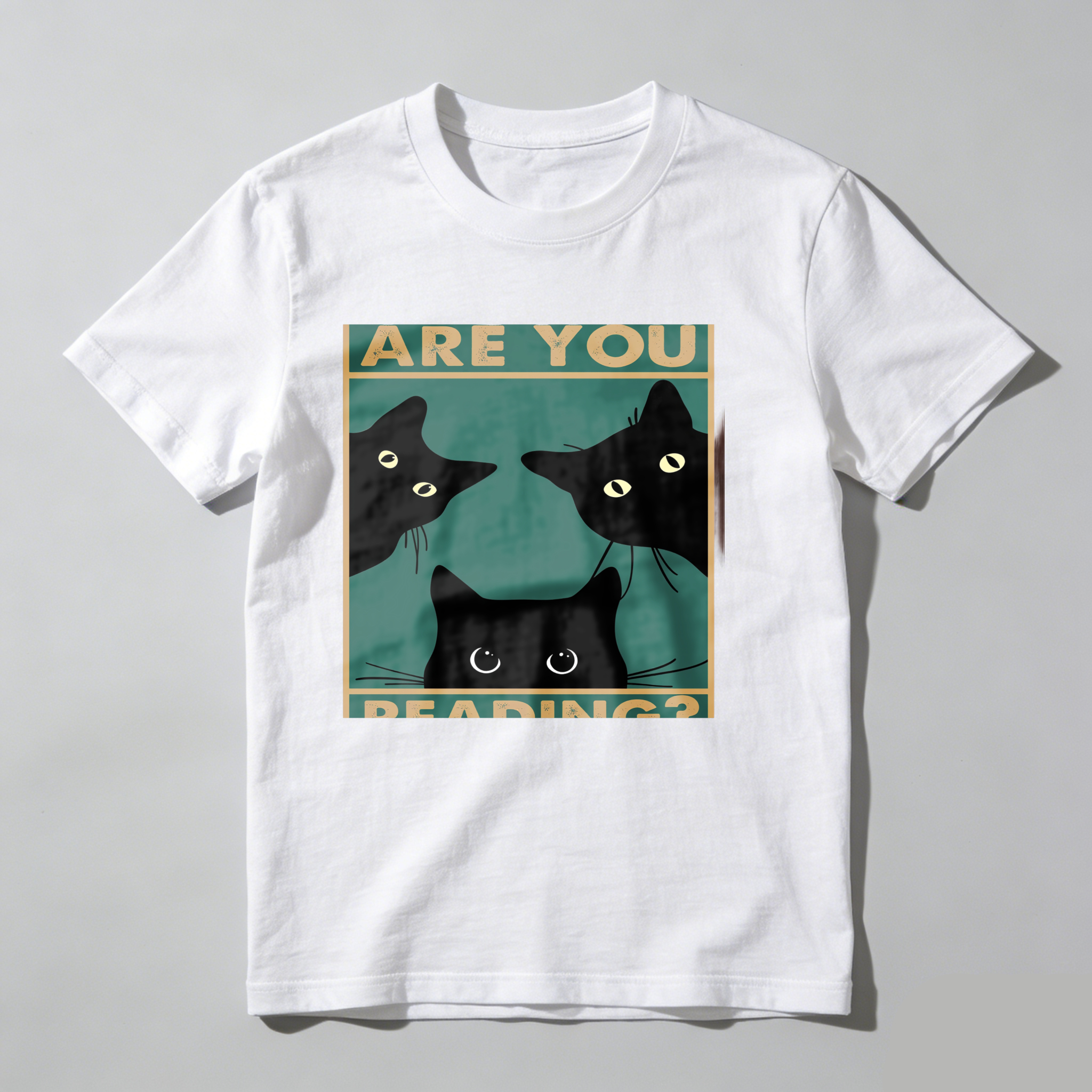 Dorawear™ Are You Reading Three Black Cats T Shirt