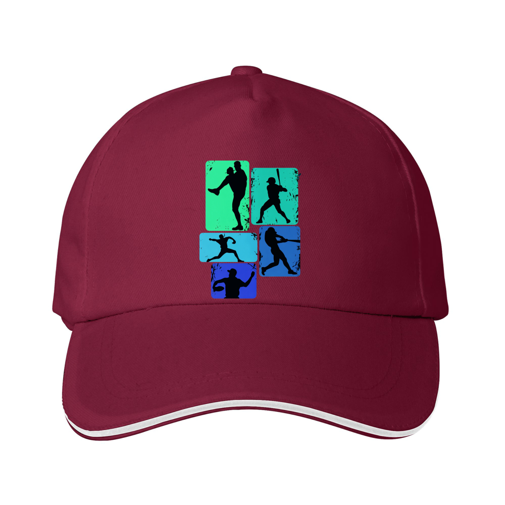 Dorawear™ Baseball Cap Soccer Player Silhouettes Sport Casual Wear