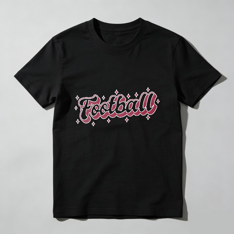 Dorawear™ Football In Pink With Stars Pattern T Shirt