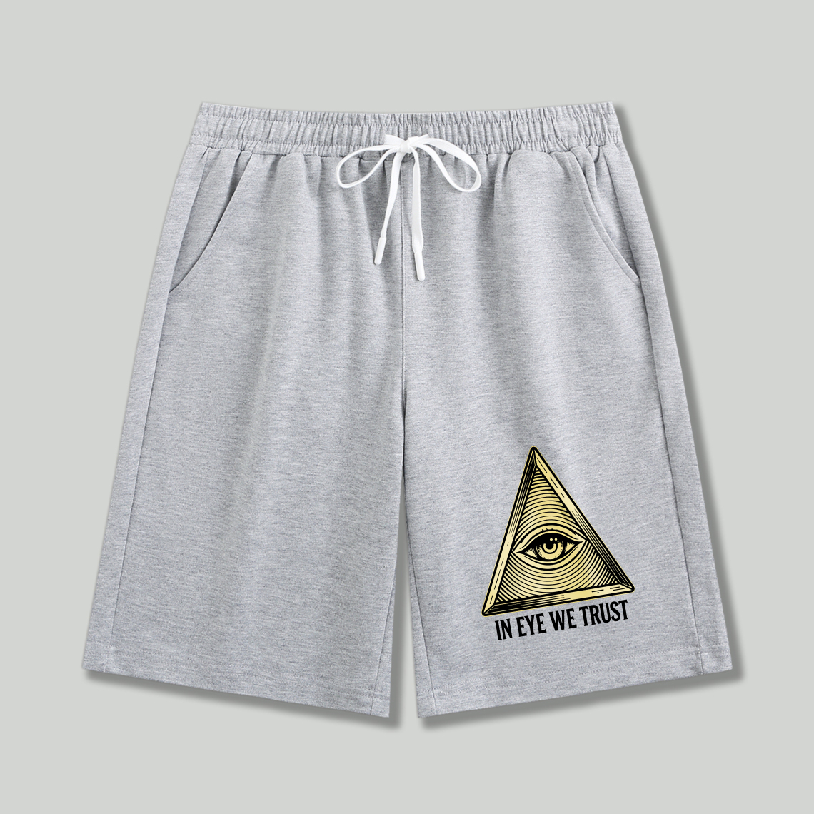 Dorawear™ All Seeing Eye Symbol With In Eye We Trust Text Shorts
